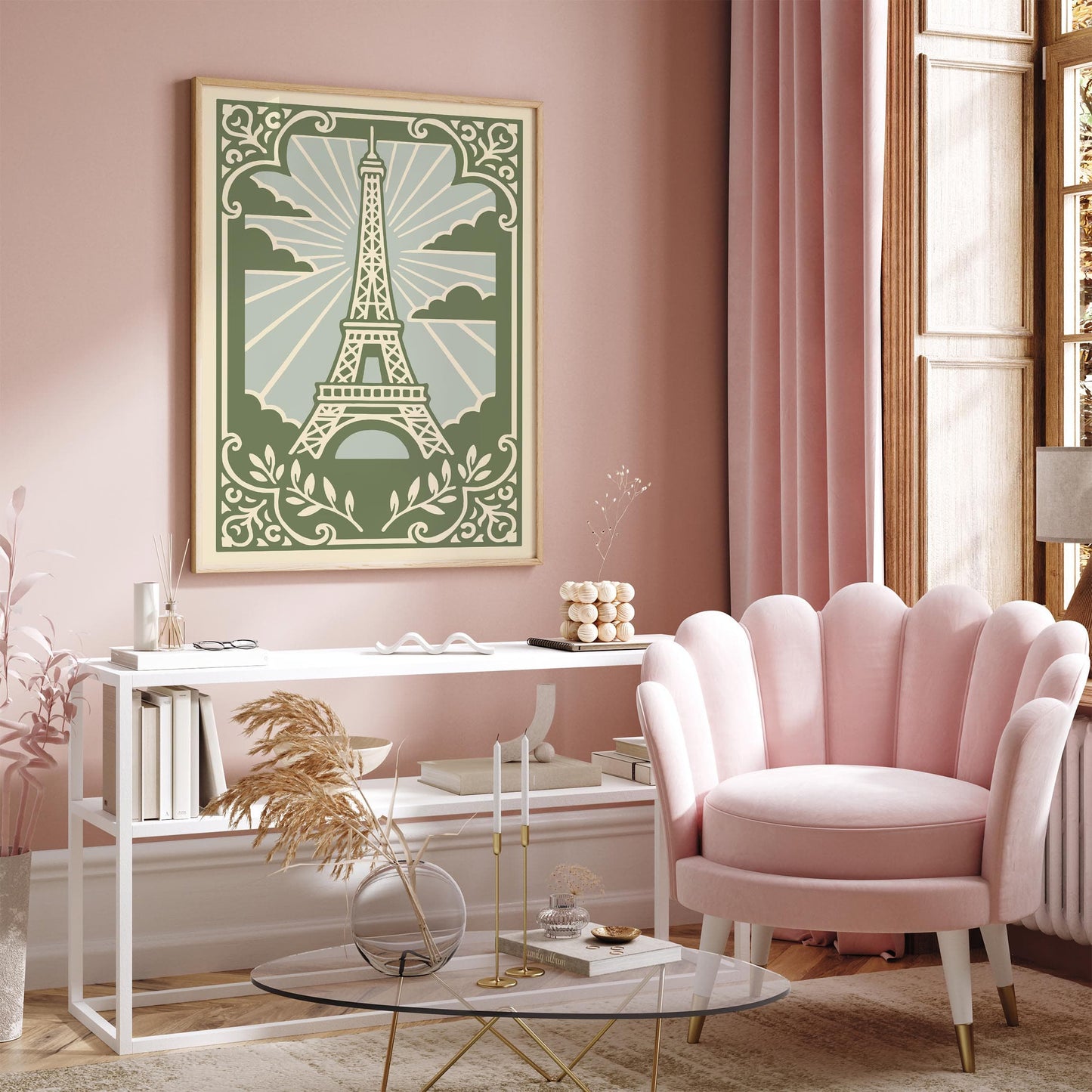 French Eiffel Tower Print - Chateau Style Art