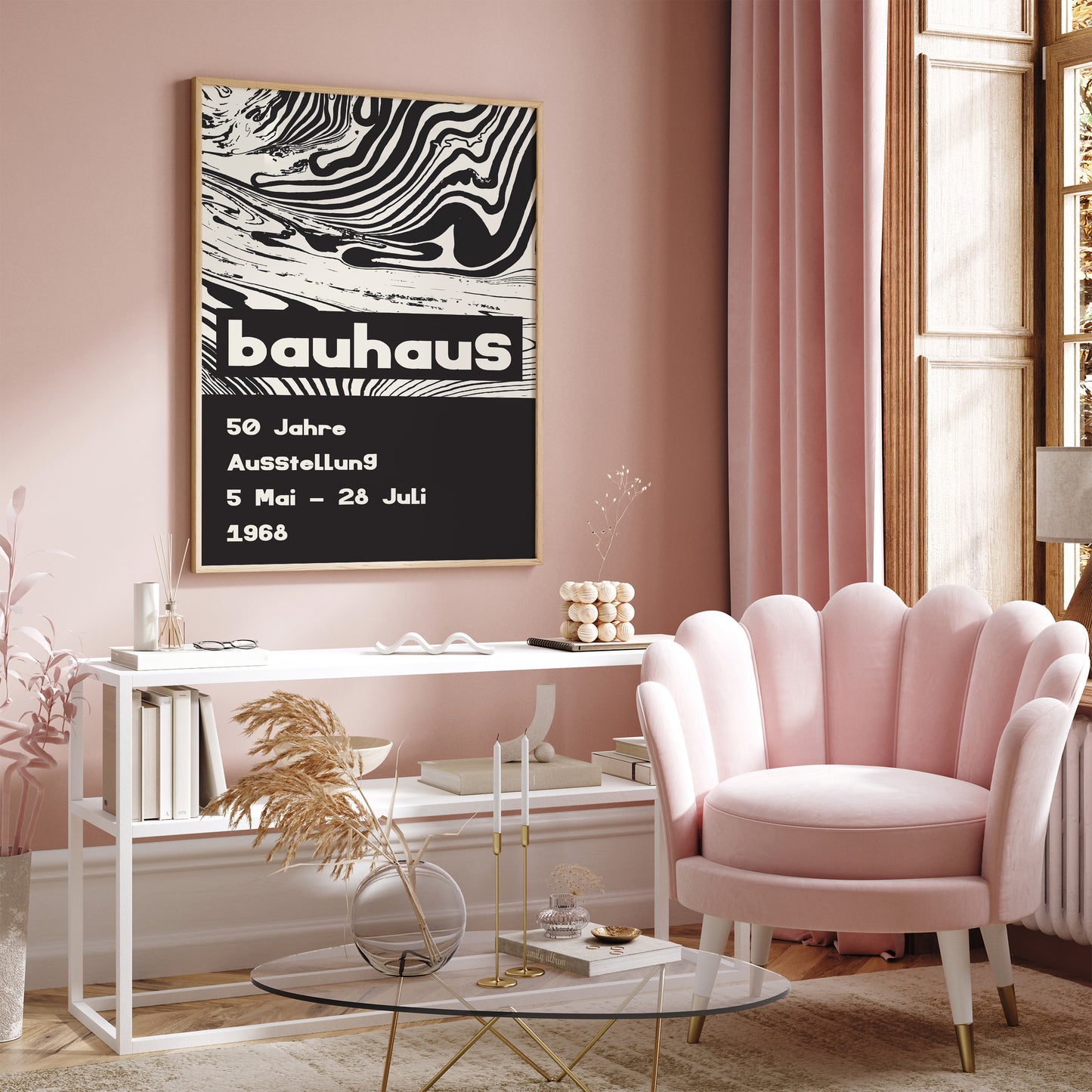 Bauhaus 1968 Black and White Poster