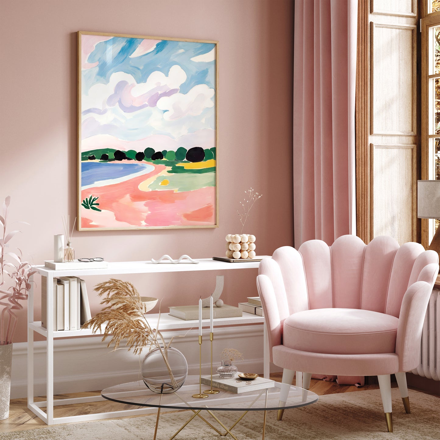 Peaceful Landscape Painting Art Print