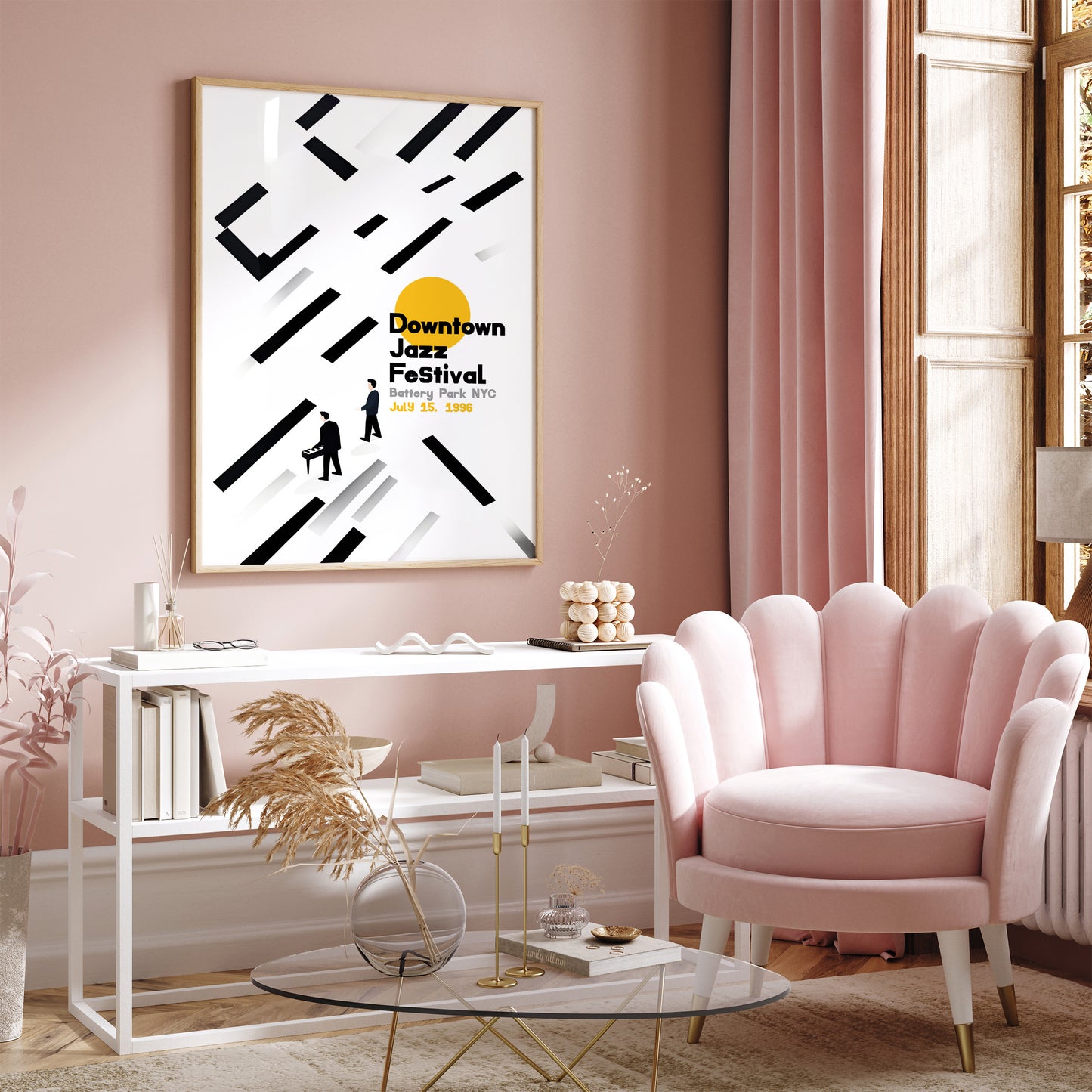 NYC Downtown 1996 Jazz Festival Poster