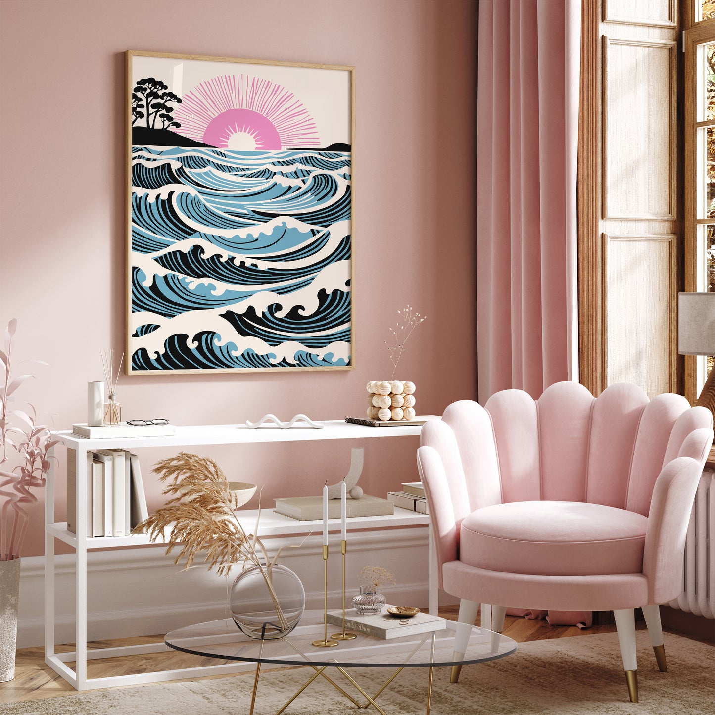 Peaceful Ocean Landscape Wall Art Print