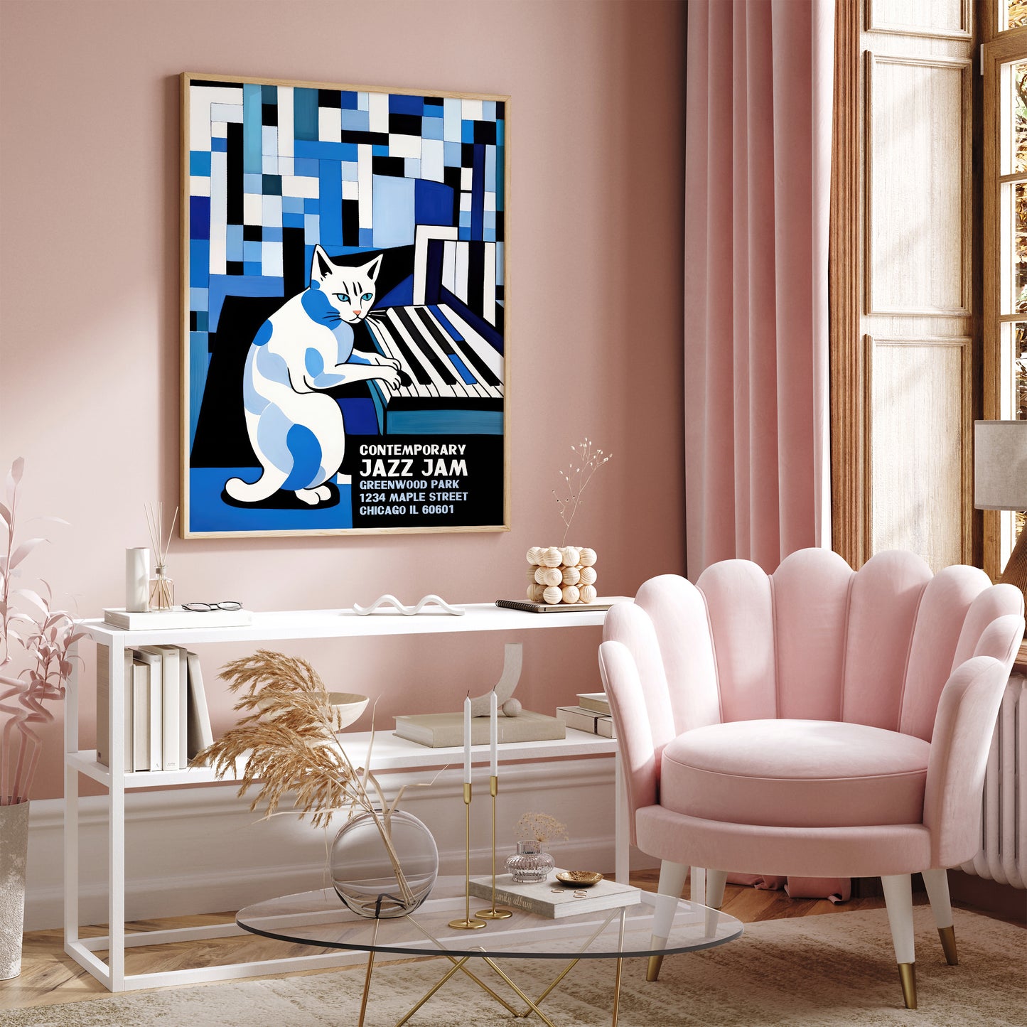 Chicago Jazz Jam - Retro Music Poster