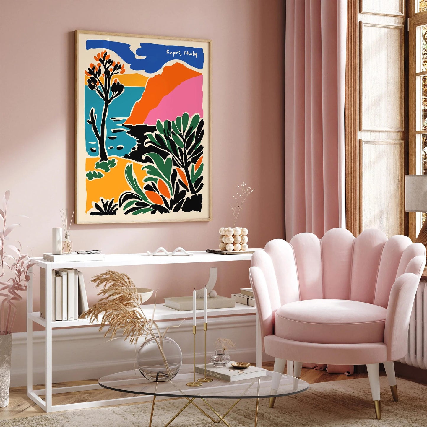 Colorful Capri Italy Art Print