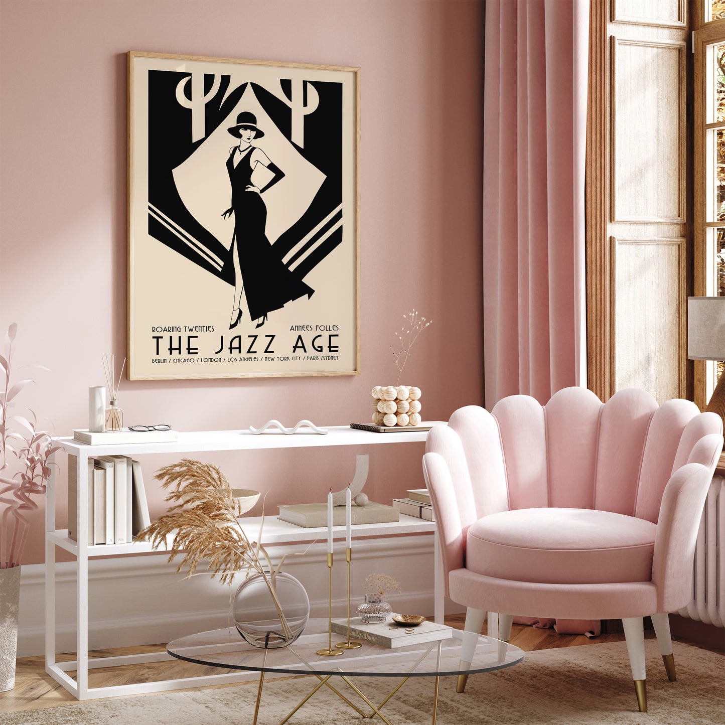 The Jazz Age Music Art Deco Fashion Poster