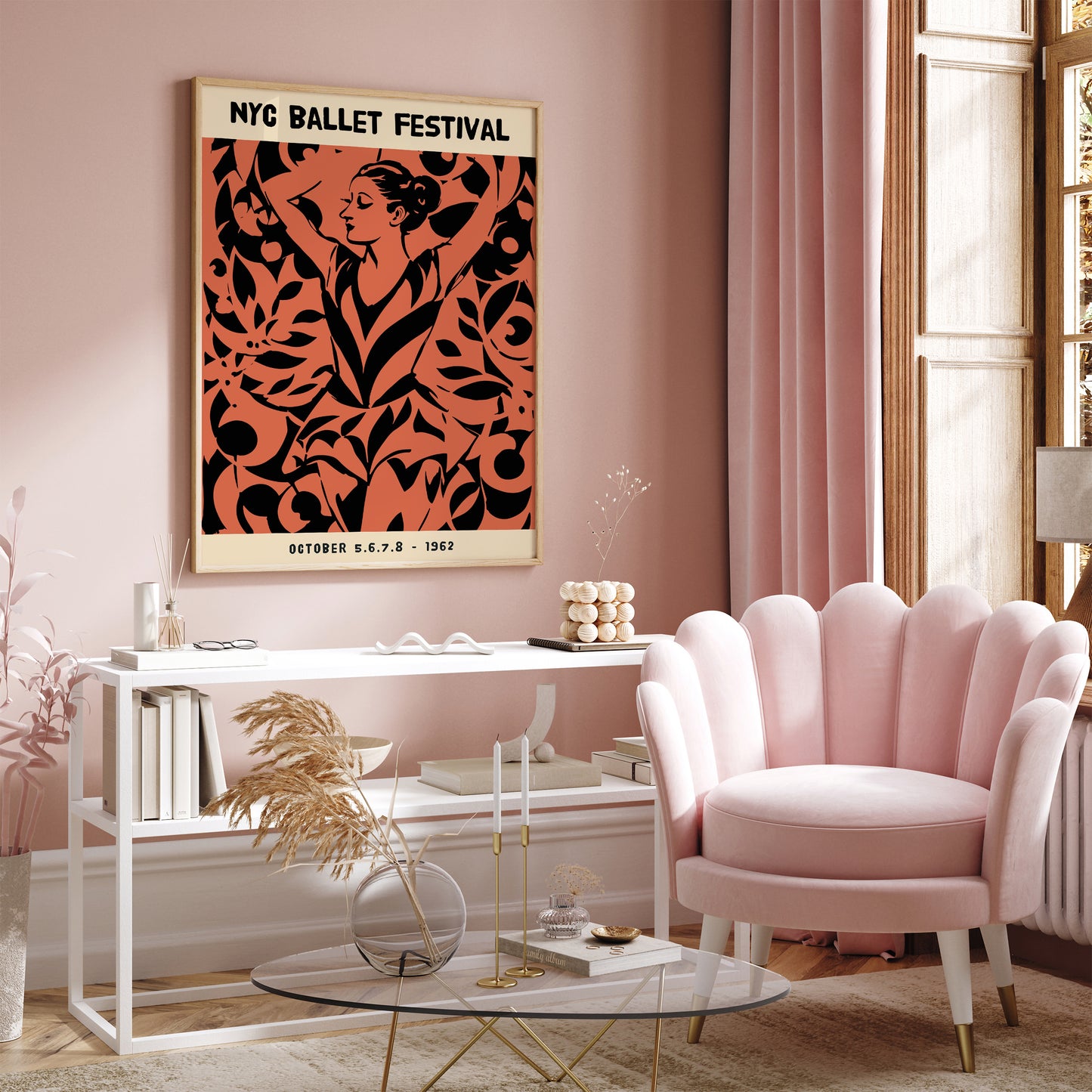 1962 NYC Ballet Festival Vintage Poster