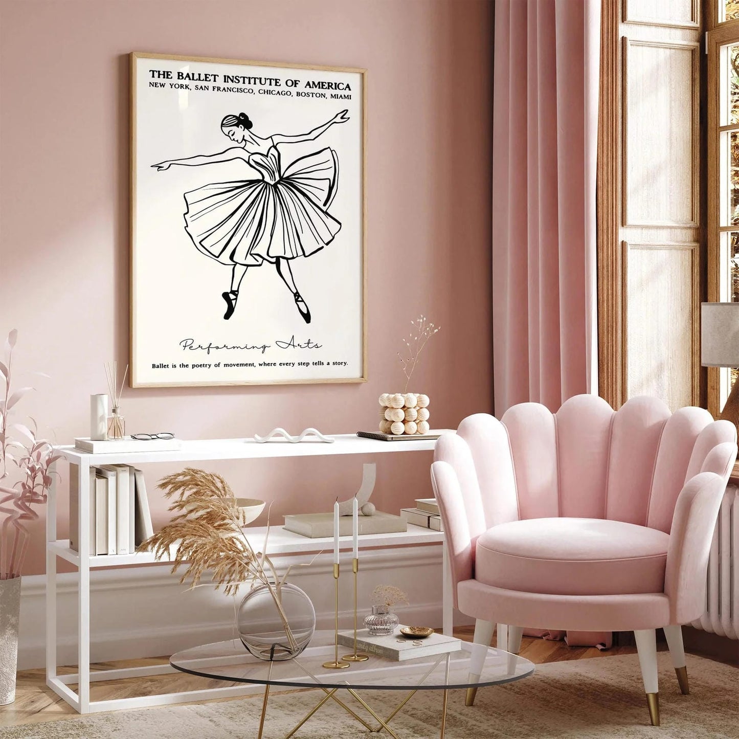 Black and White Ballet Poster