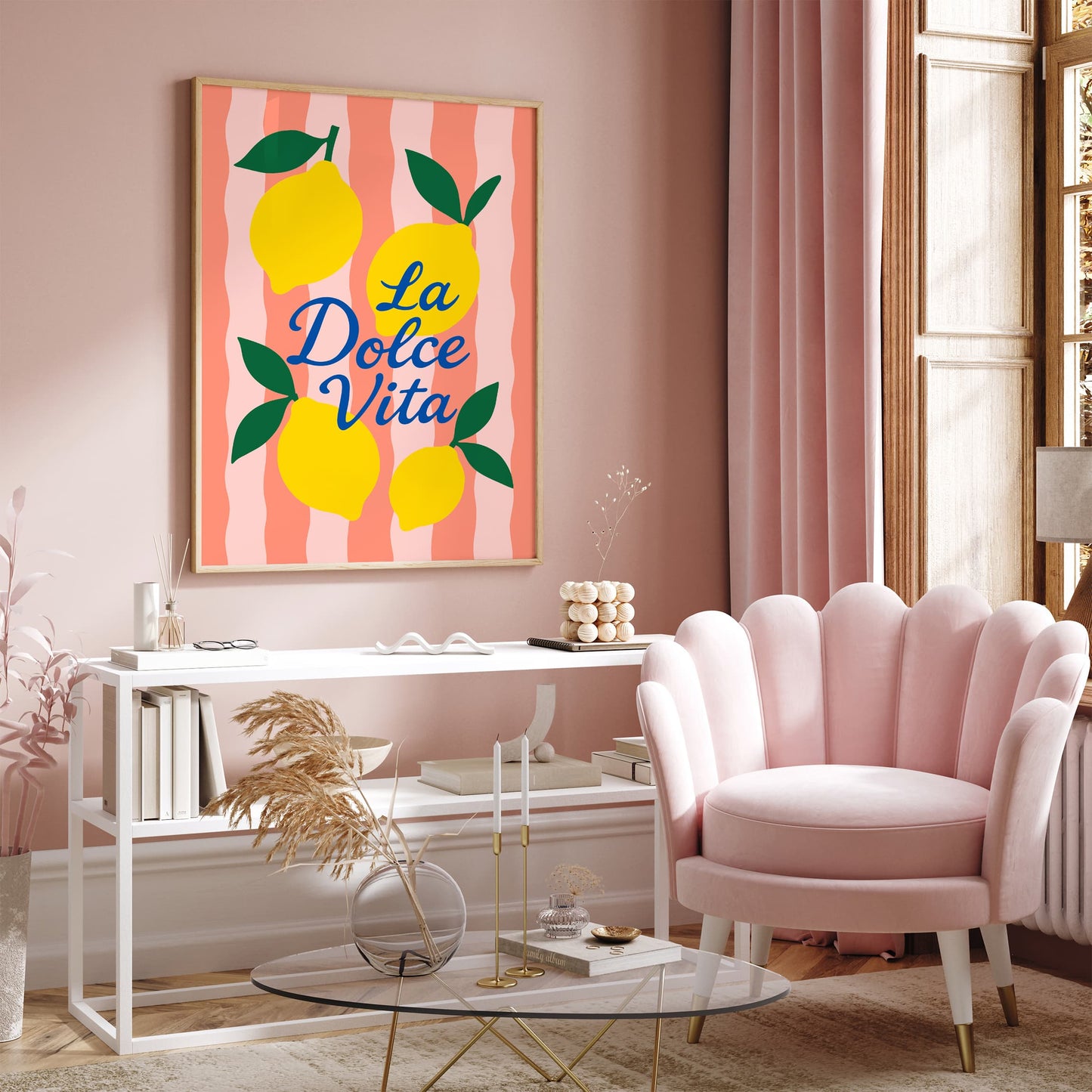 La Dolce Vita Poster - Italian Lemon Wall Art