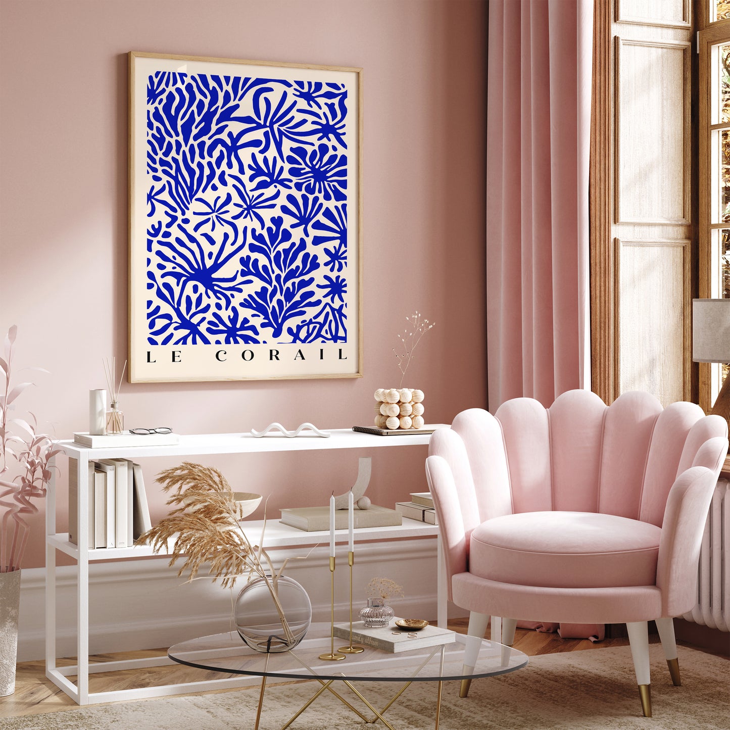 Le Corail Blue Nautical Art Print