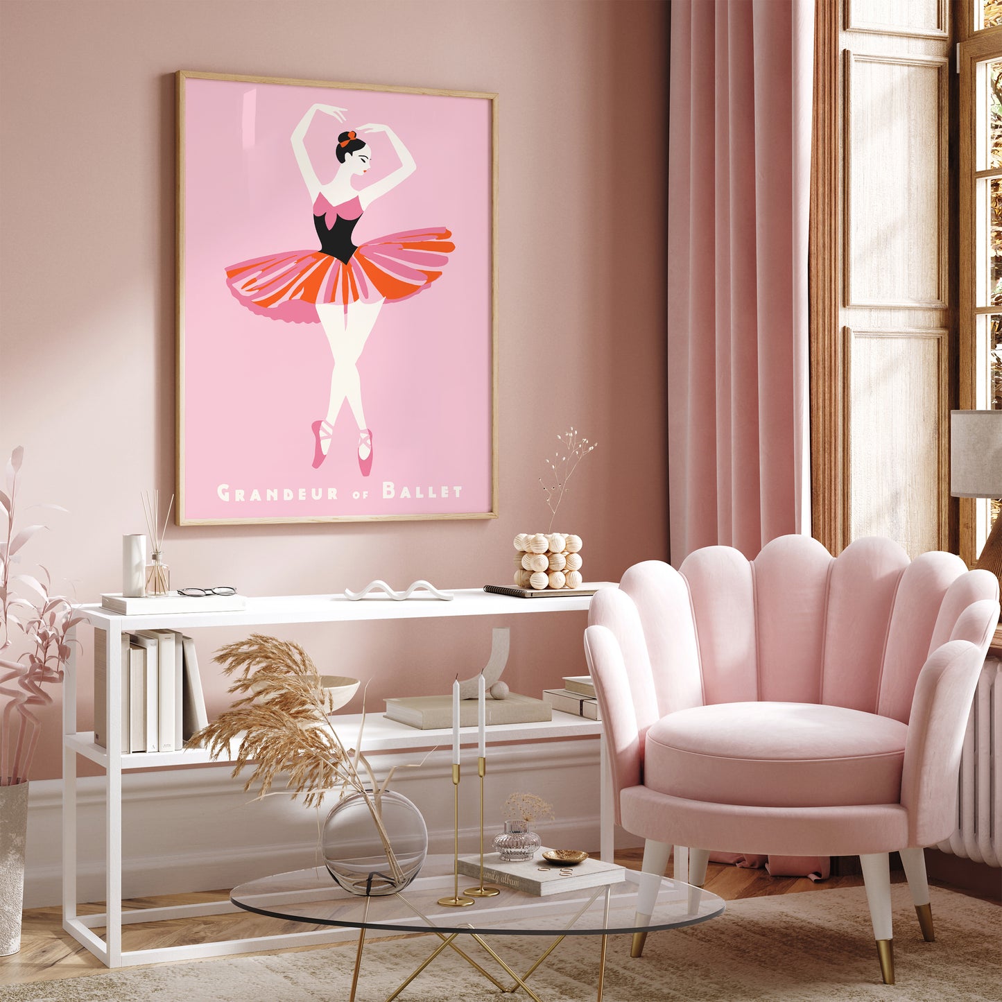 Pink Ballet Poster Girls Room Decor