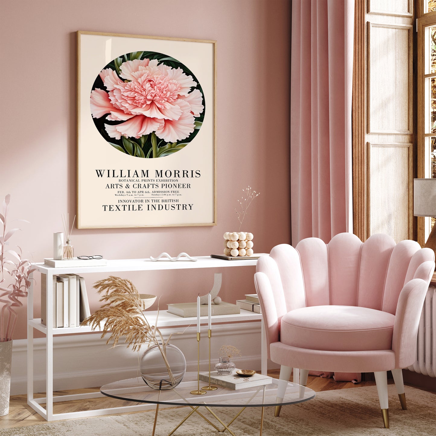 Elegant W. Morris Flower Art Print