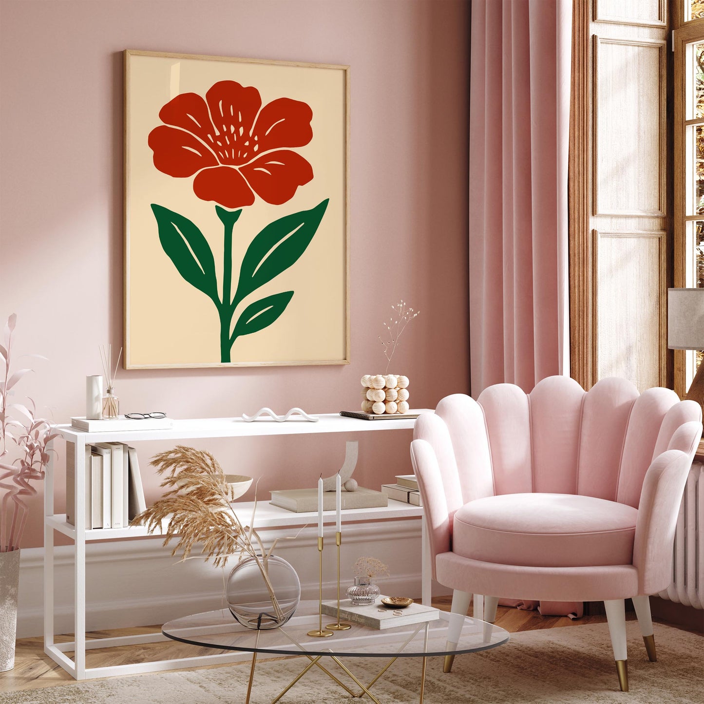 Red Flower Poster
