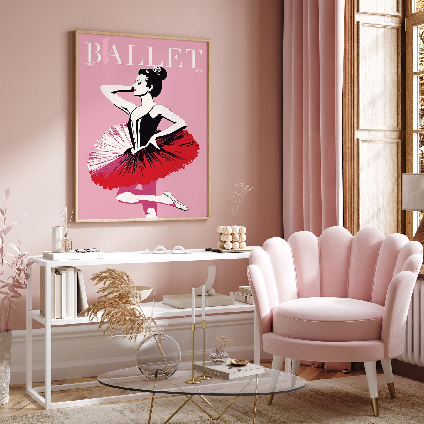 Ballet Magazine Cover Pink Poster