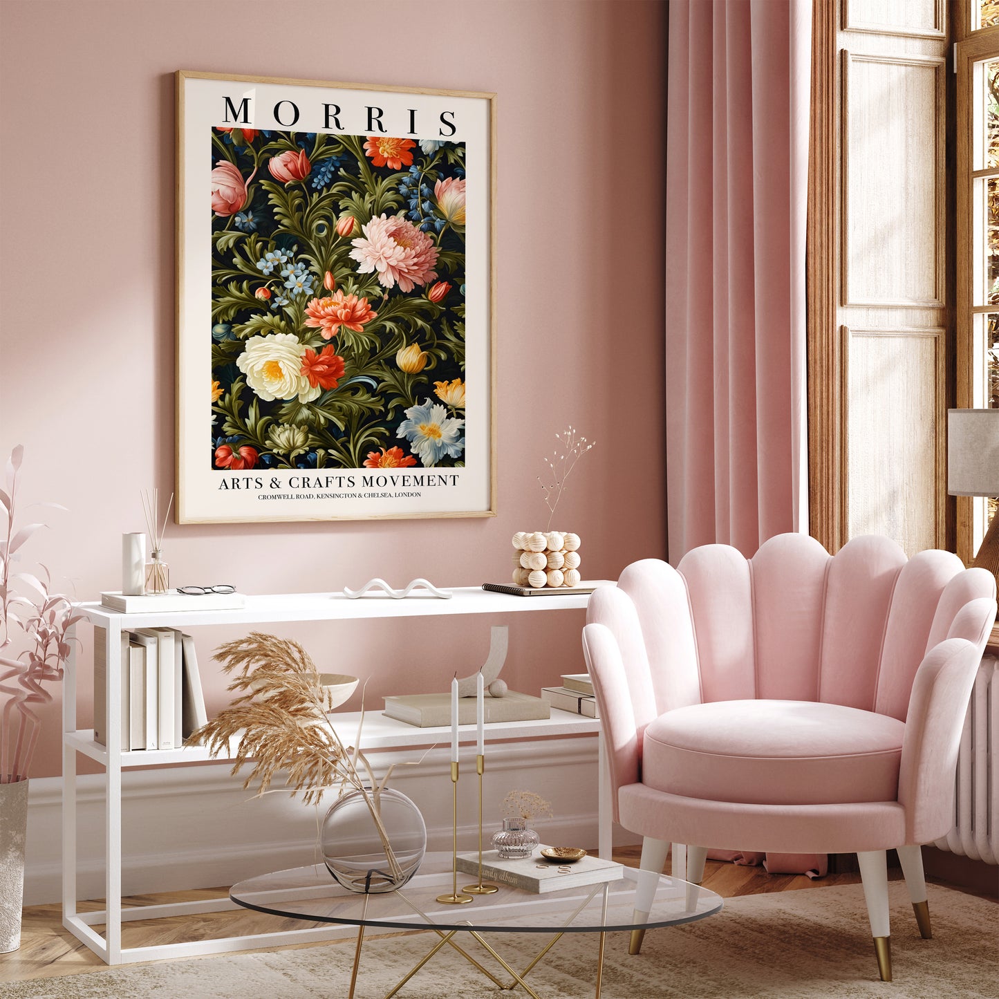 Victorian Flowers William Morris Art Print