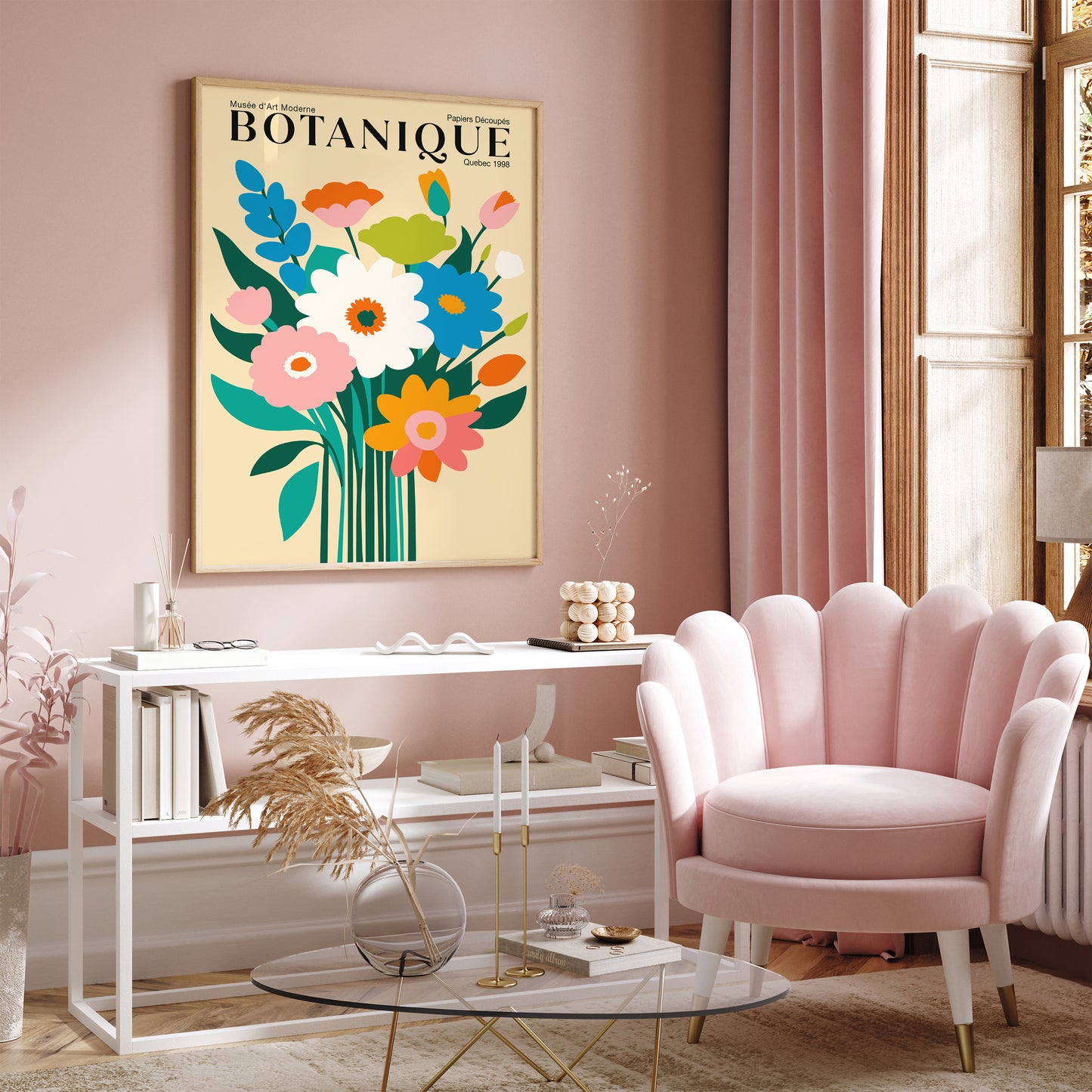 Retro Botanical Poster, Quebec French Art Print