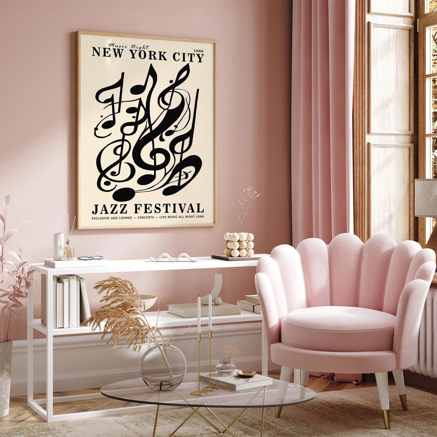 Jazz Festival NYC Poster – Music Night Vintage Wall Art
