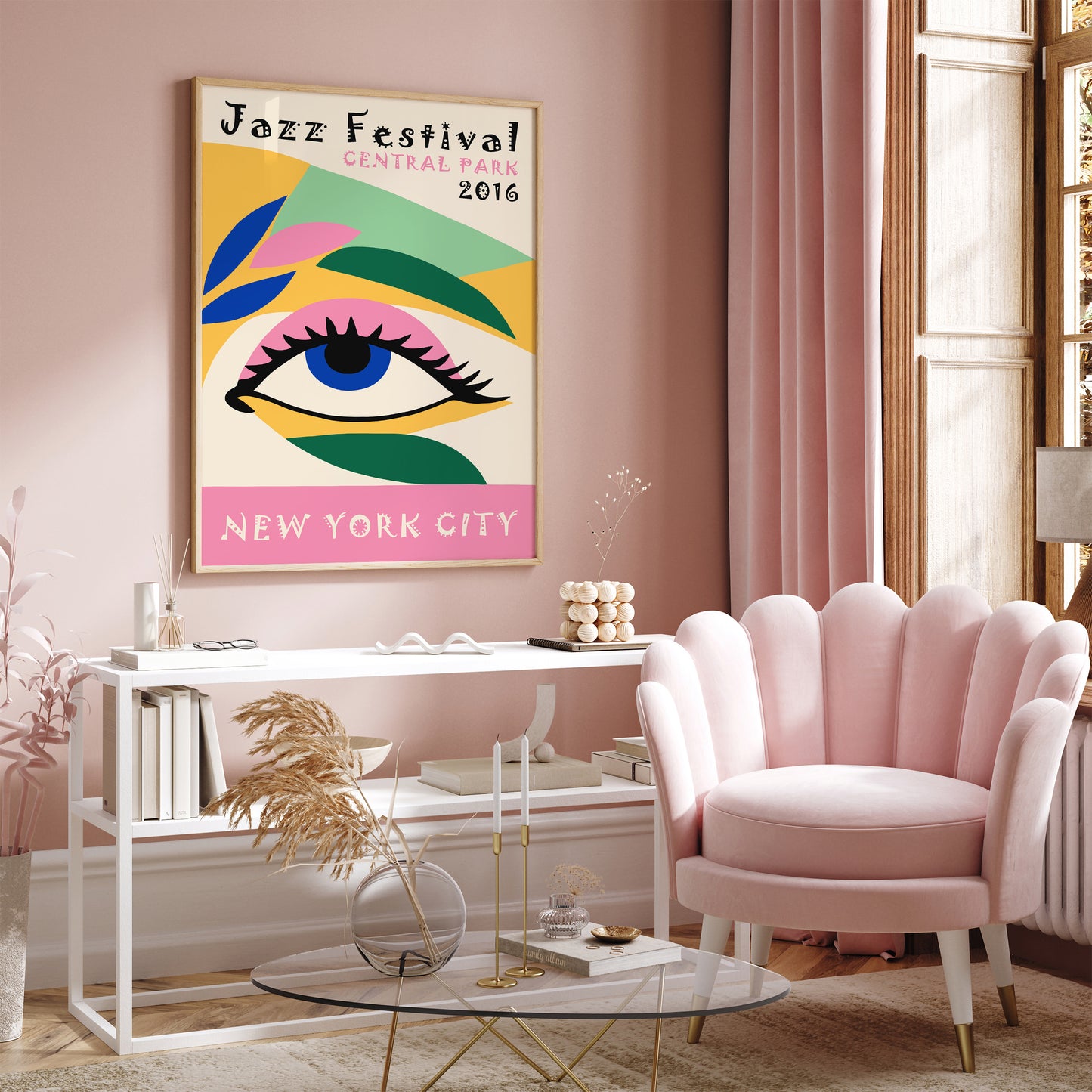 Jazz Festival Central Park Modern Poster