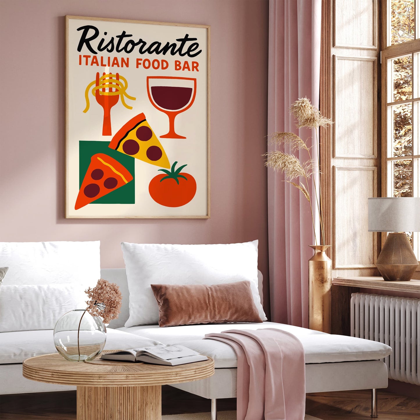 Ristorante Italian Food Bar Retro Poster
