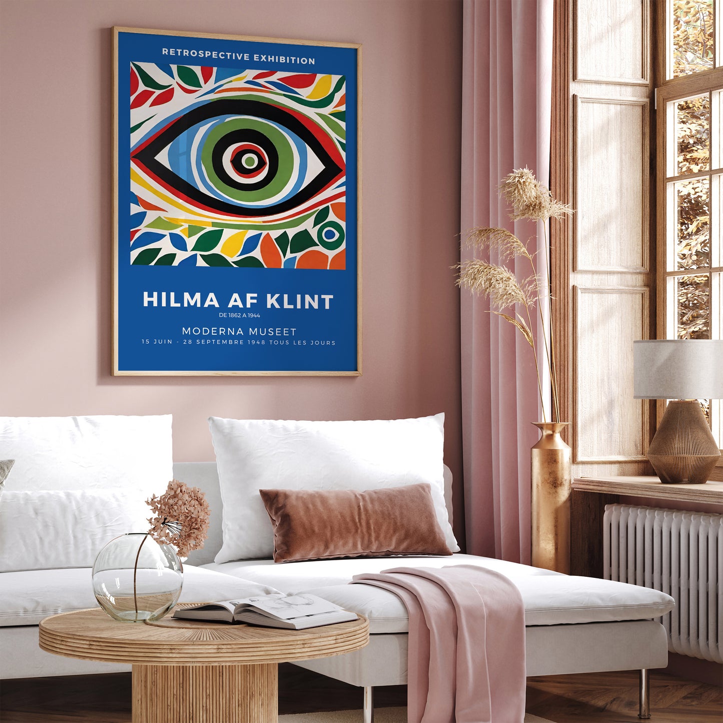 Colorful Eye - Inspired by Hilma af Klint Blue Poster