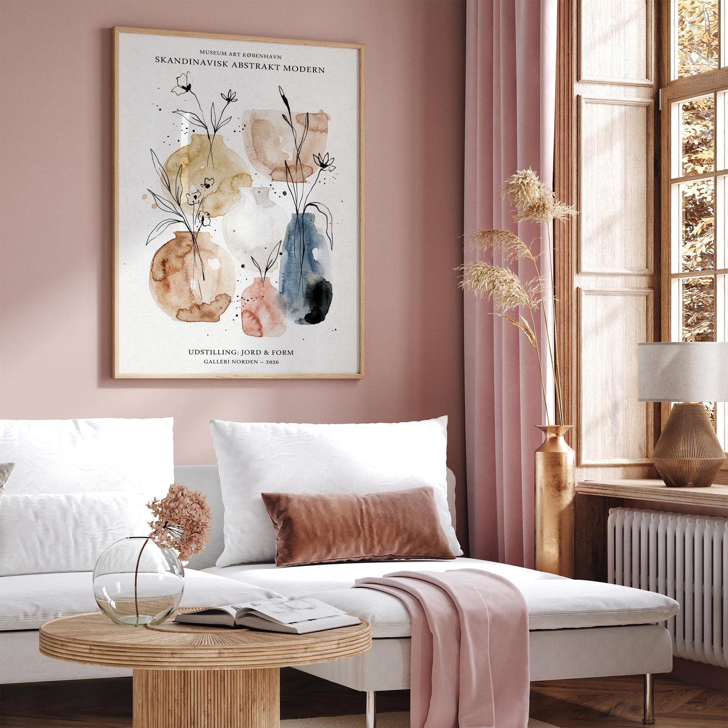 Nordic Abstract Floral Poster