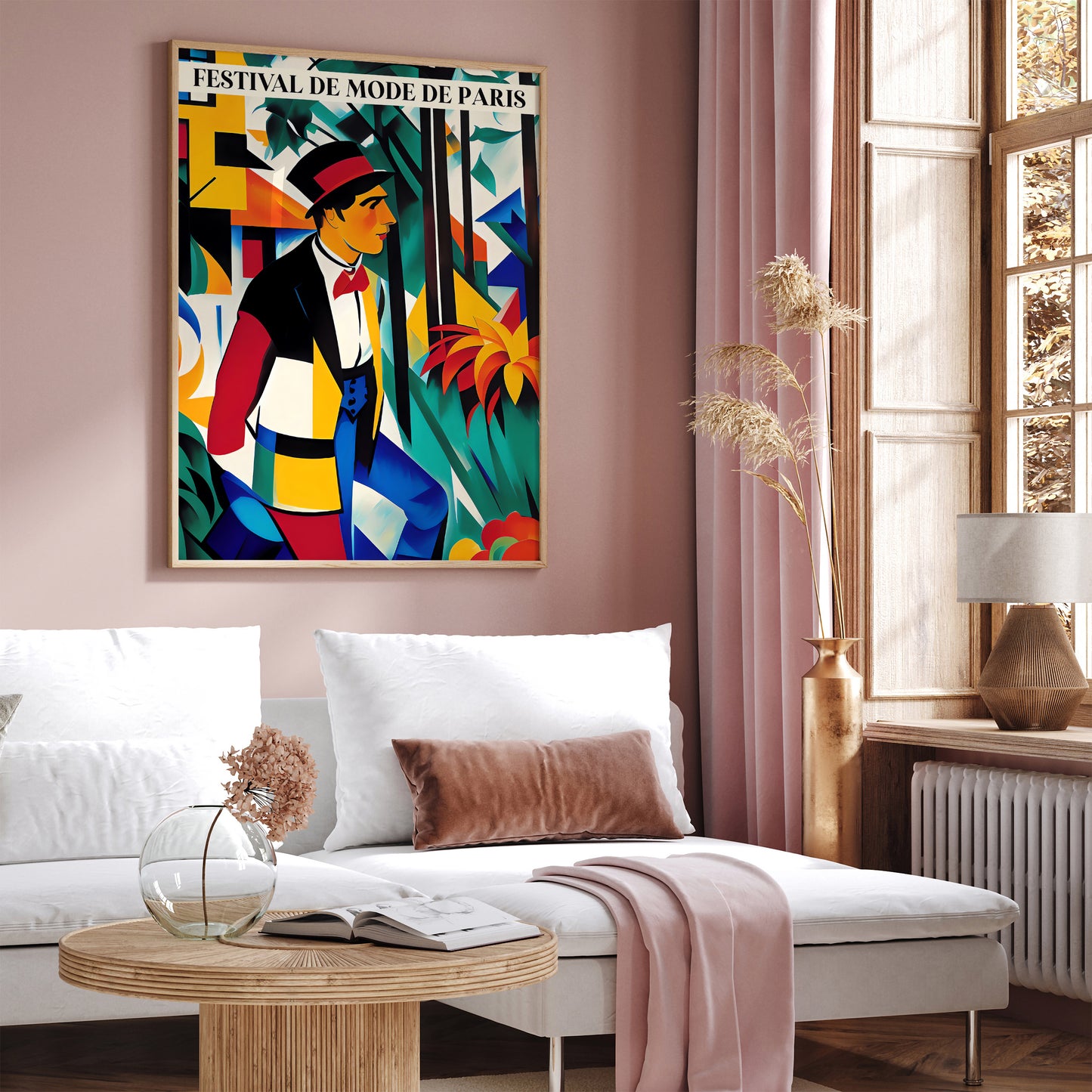 French Fashion Festival Vintage Print