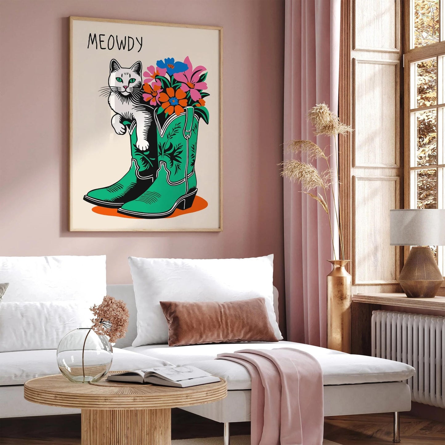 Meowdy Cat Cowboy Poster