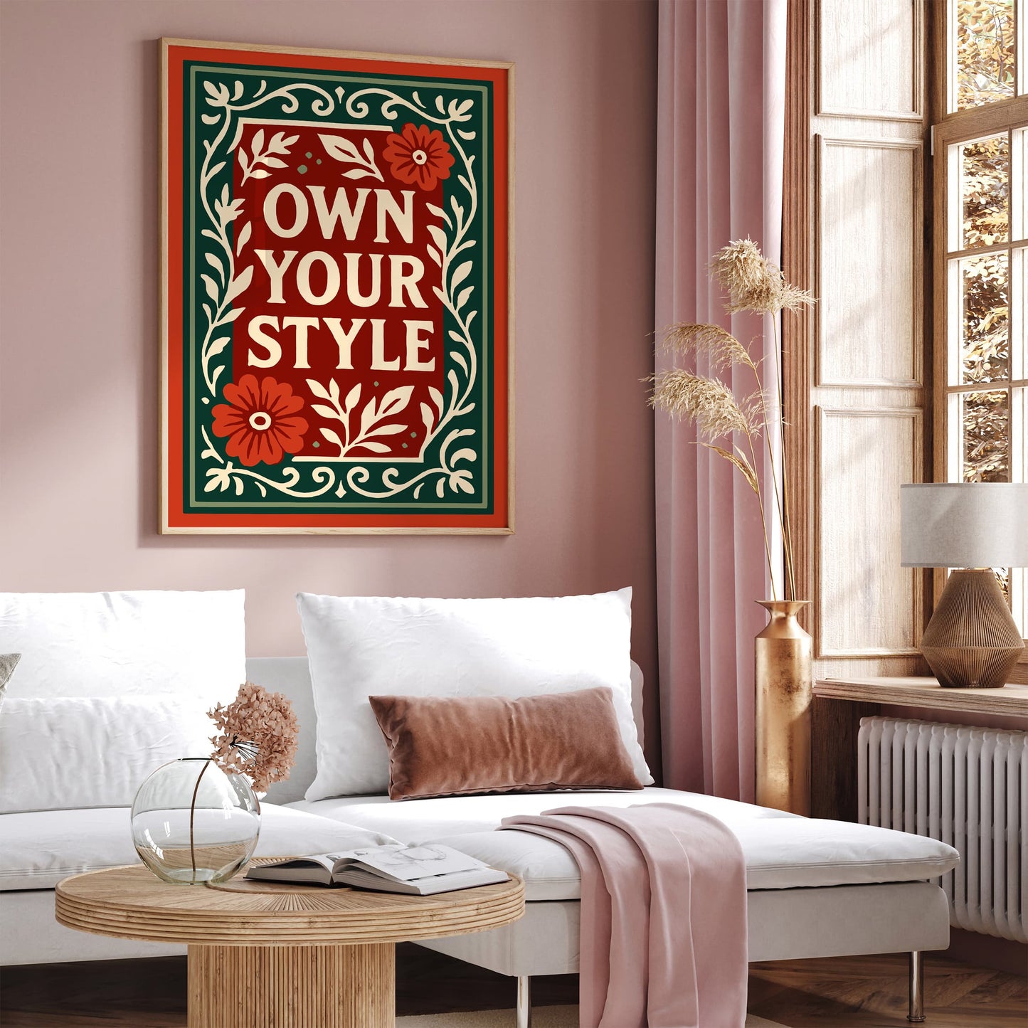 Own Your Style Quote Poster, Fashion Room Decor