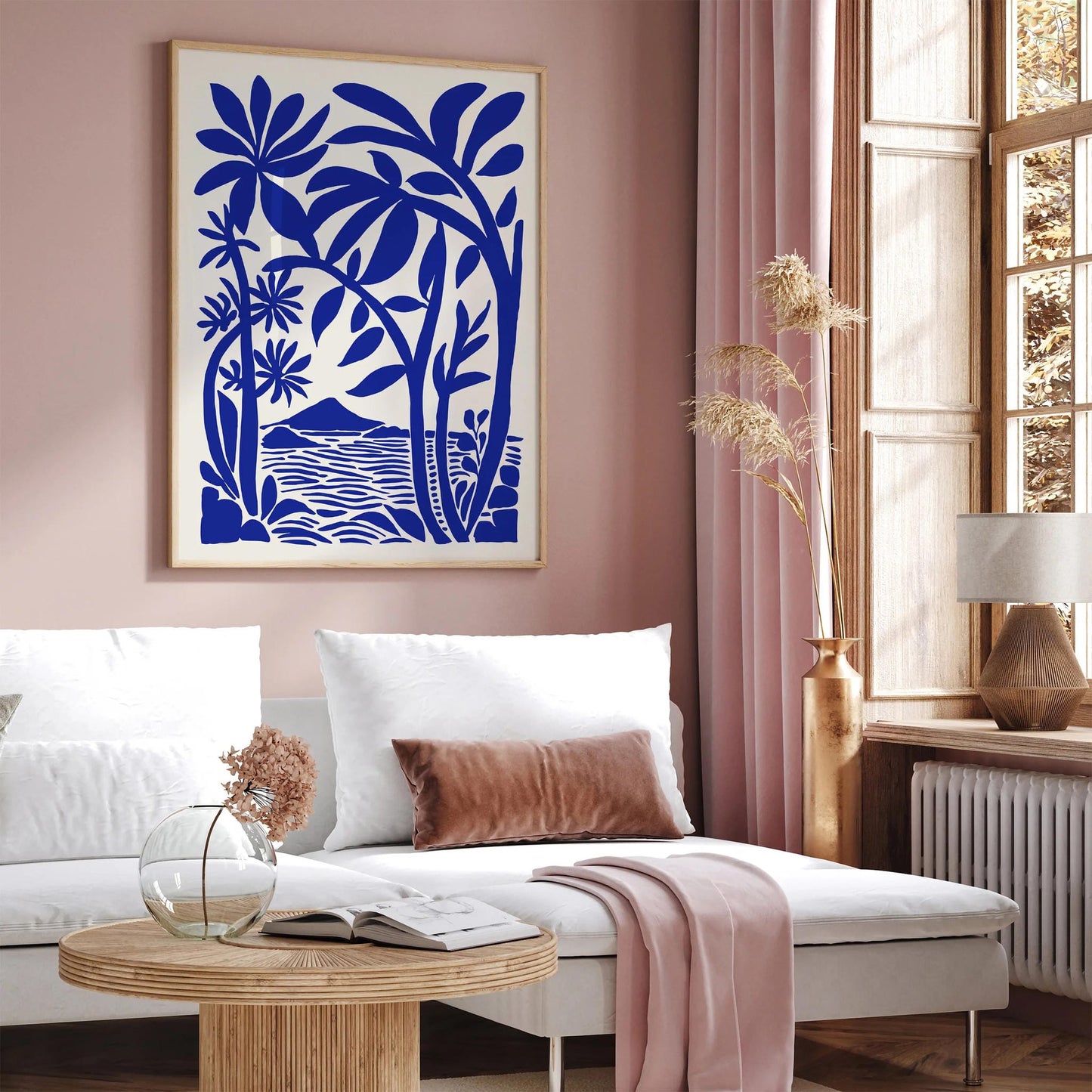 Blue Tropical Wall Art – Landscape Nature Print