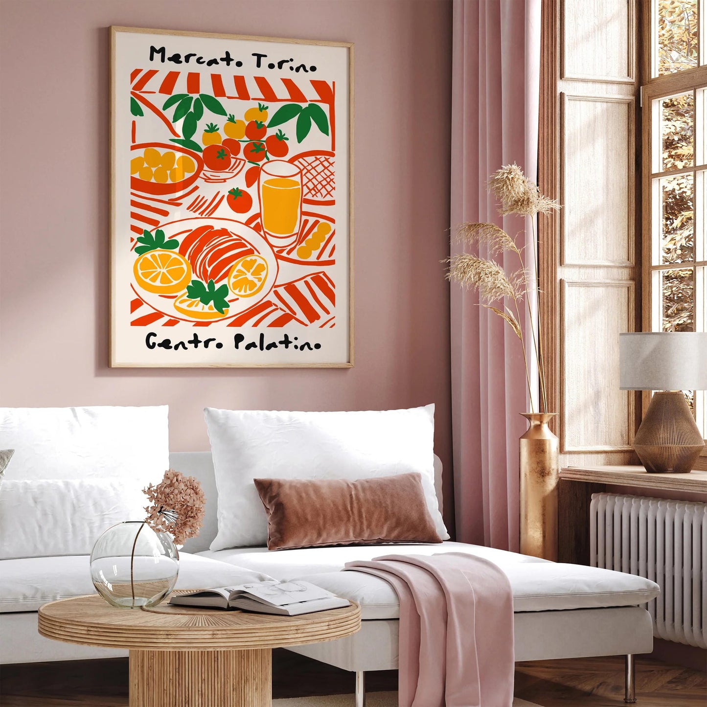 Mercato Torino Farmers Market Italy Poster
