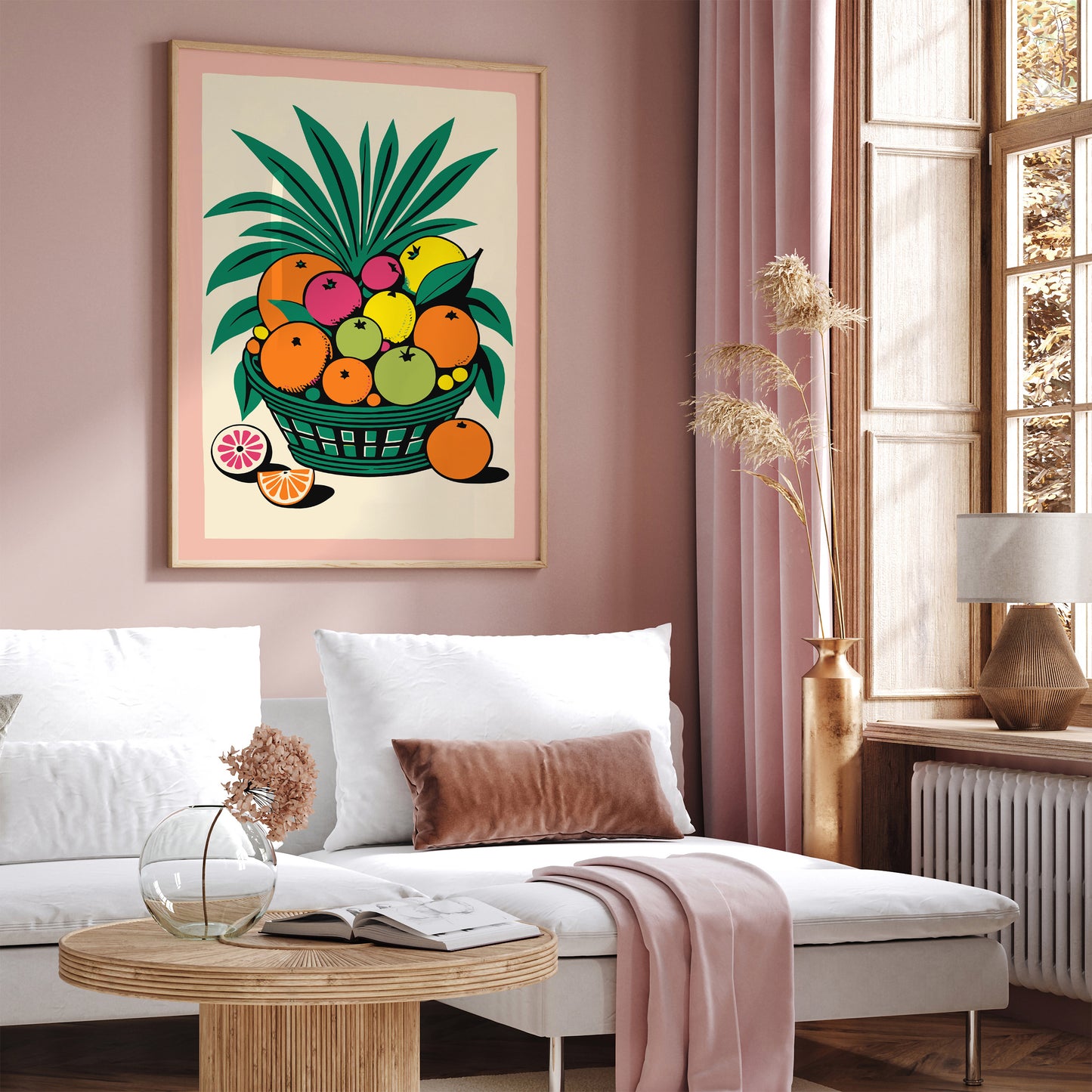 Retro Farmhouse Decor Fruit Wall Art