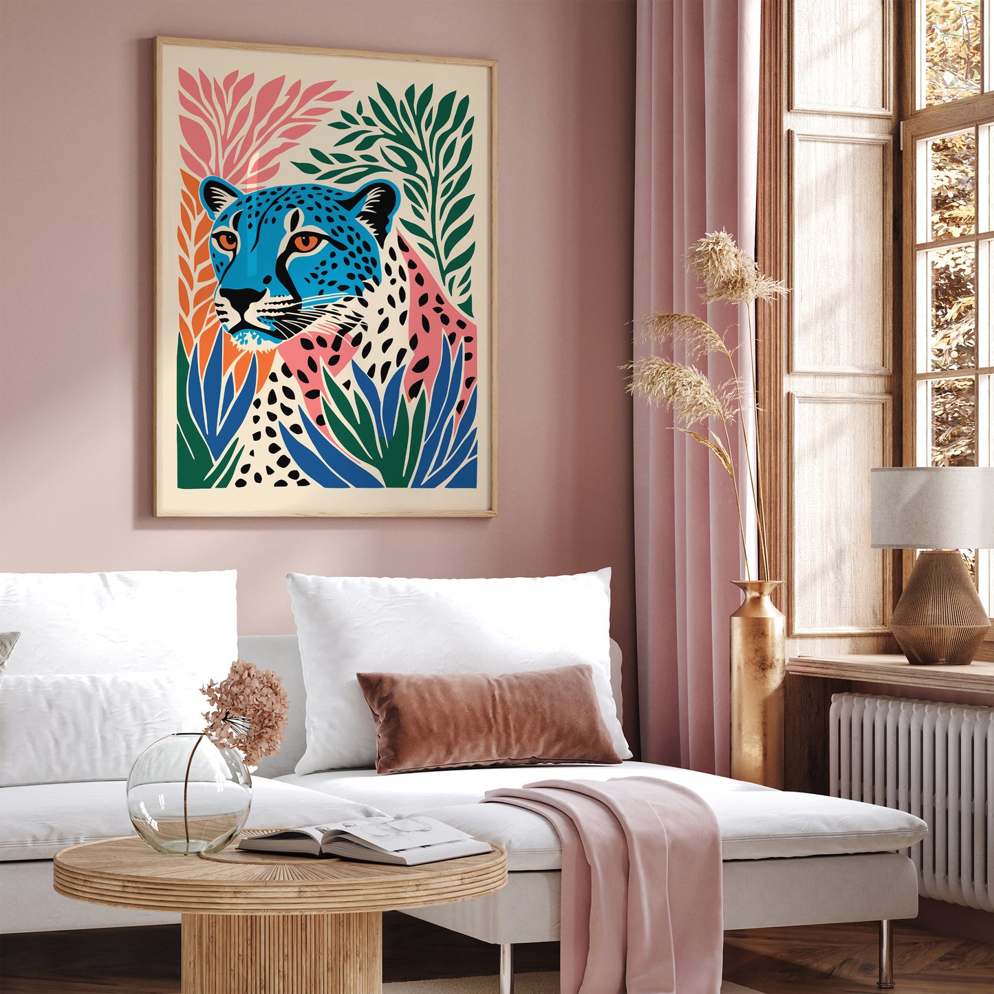 Cute Cheetah Wall Art - Perfect for Kids' Room Decor