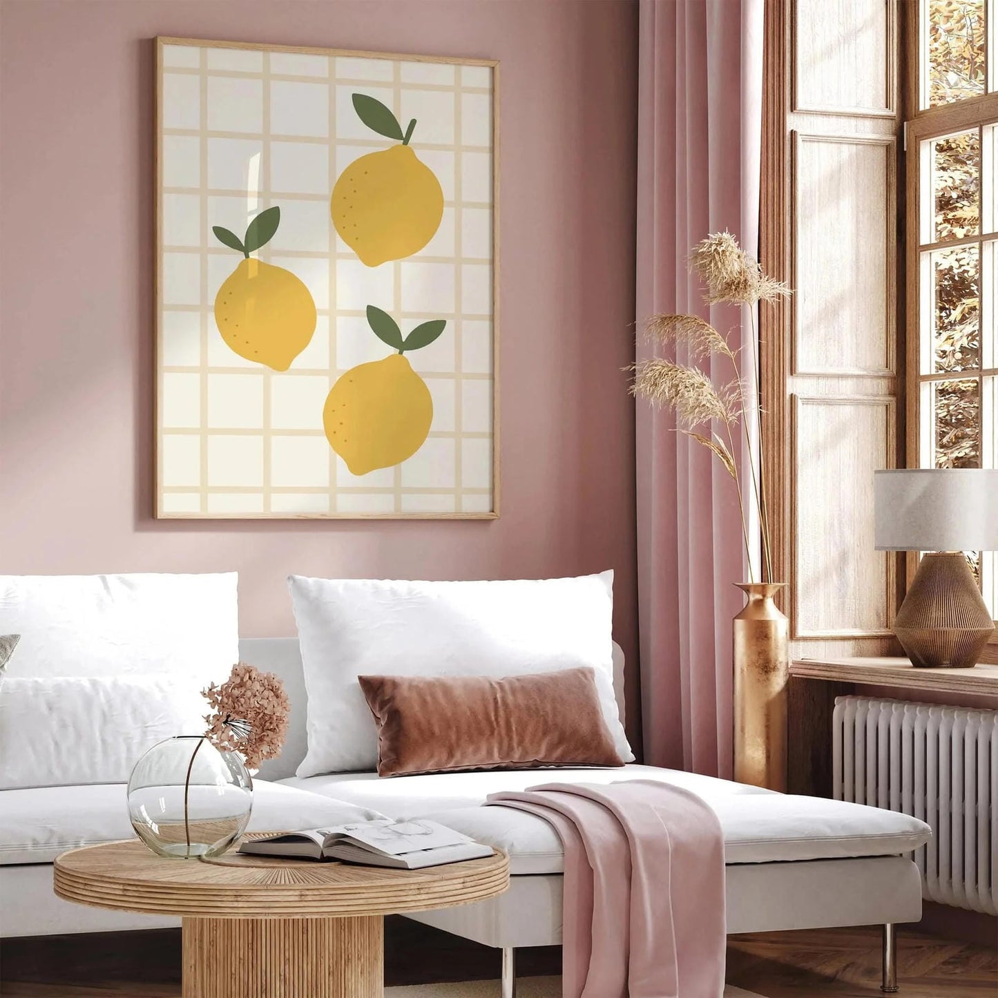 Retro Lemons Wall Art – Vintage Kitchen Print