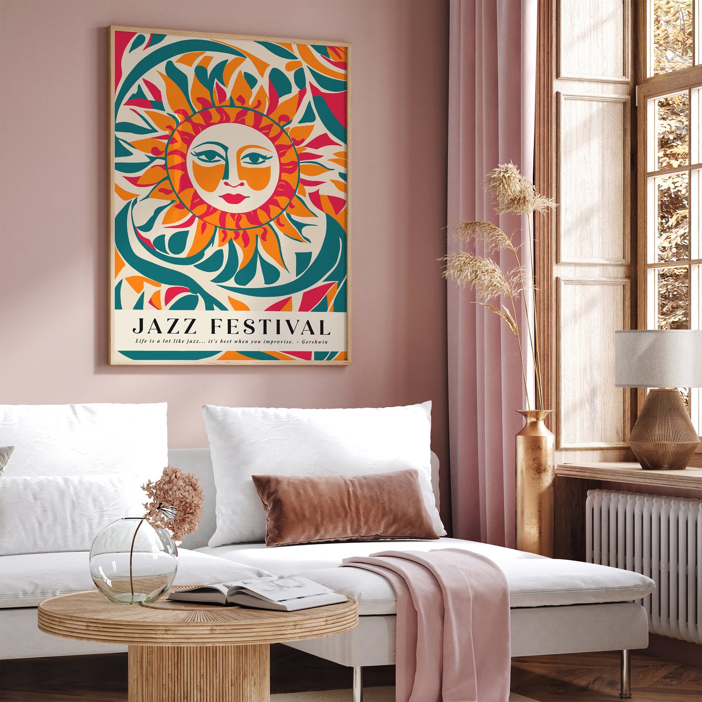 Colorful Jazz Music Poster - Gershwin Quote