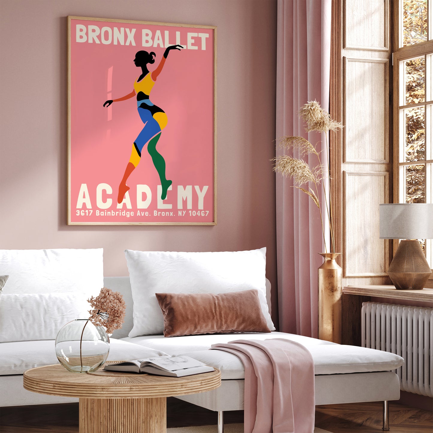 Bronx Ballet Academy Pink Ballerina Prints