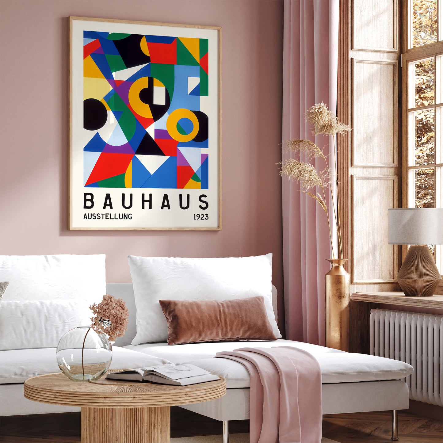 Retro Bauhaus Abstract Shapes Poster