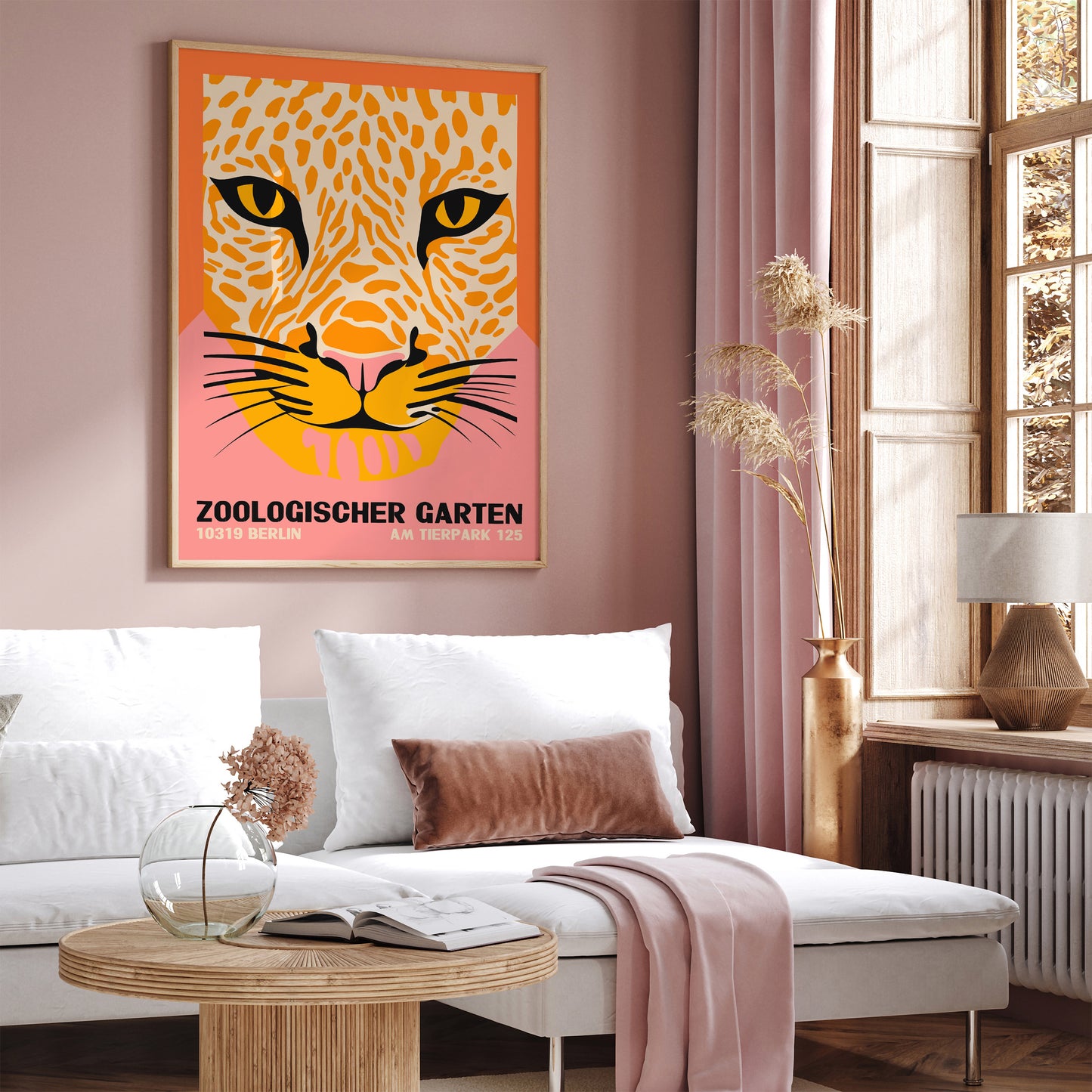 Berlin Zoo Vintage Jungle Cat Poster