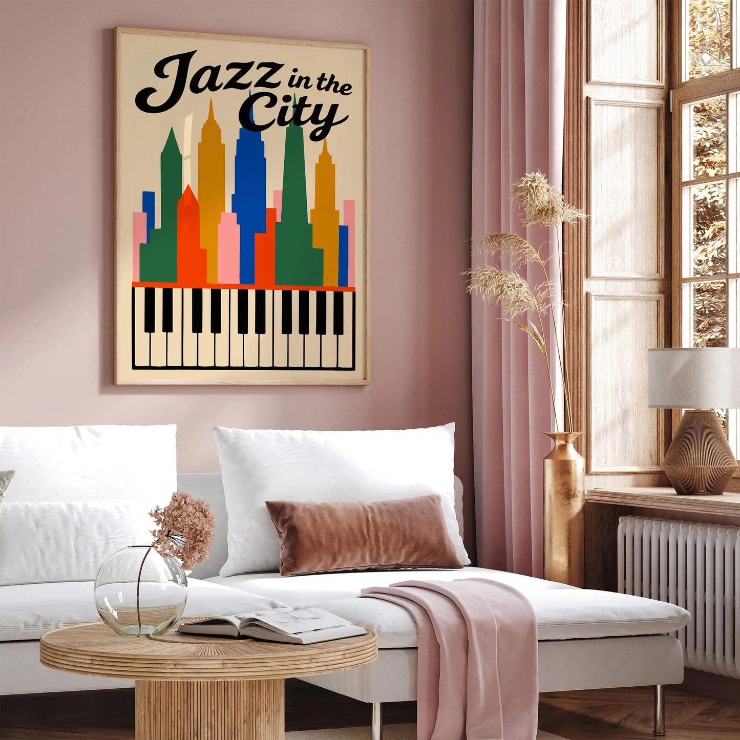 Jazz in the City Colorful Poster