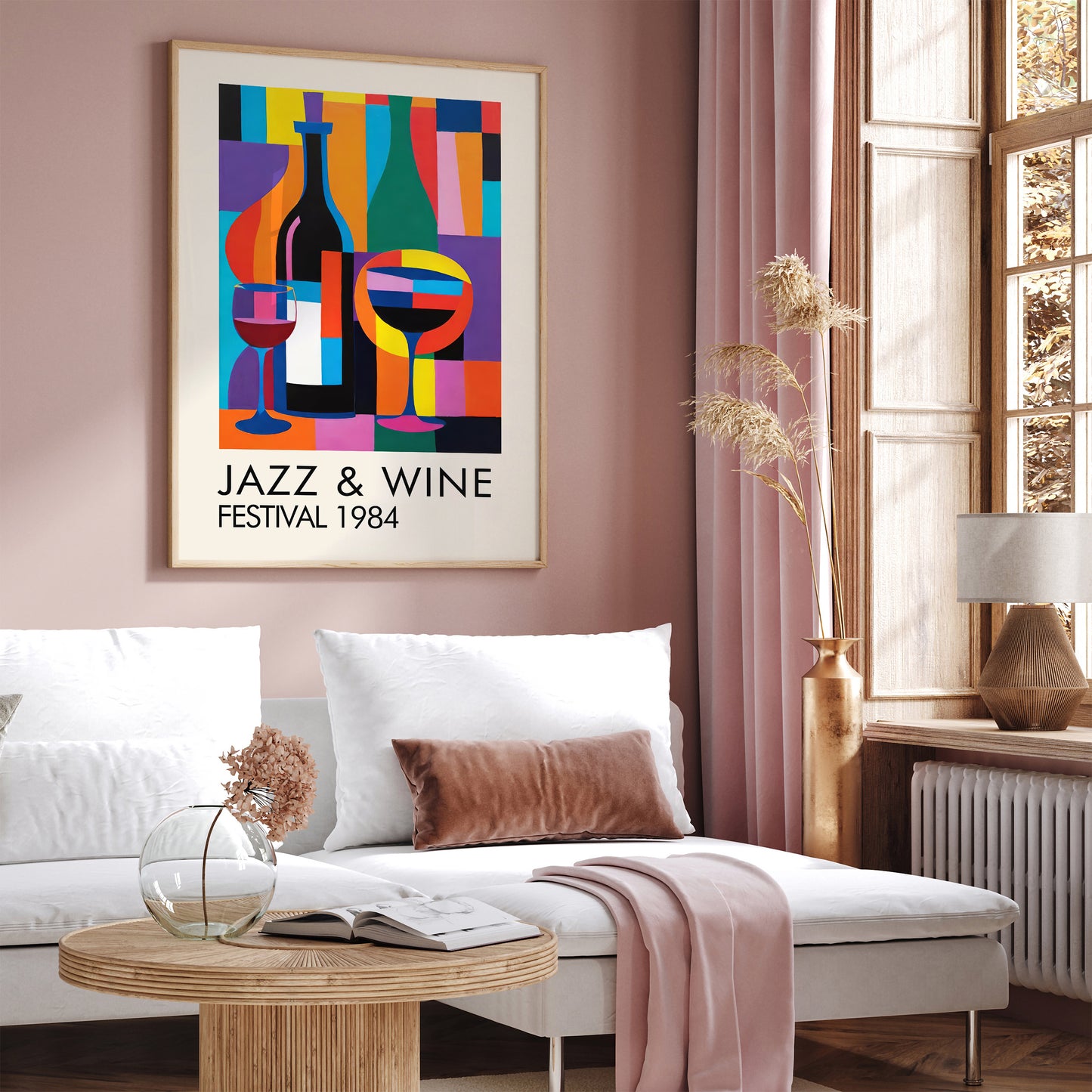 Jazz and Wine Colorful Wall Art