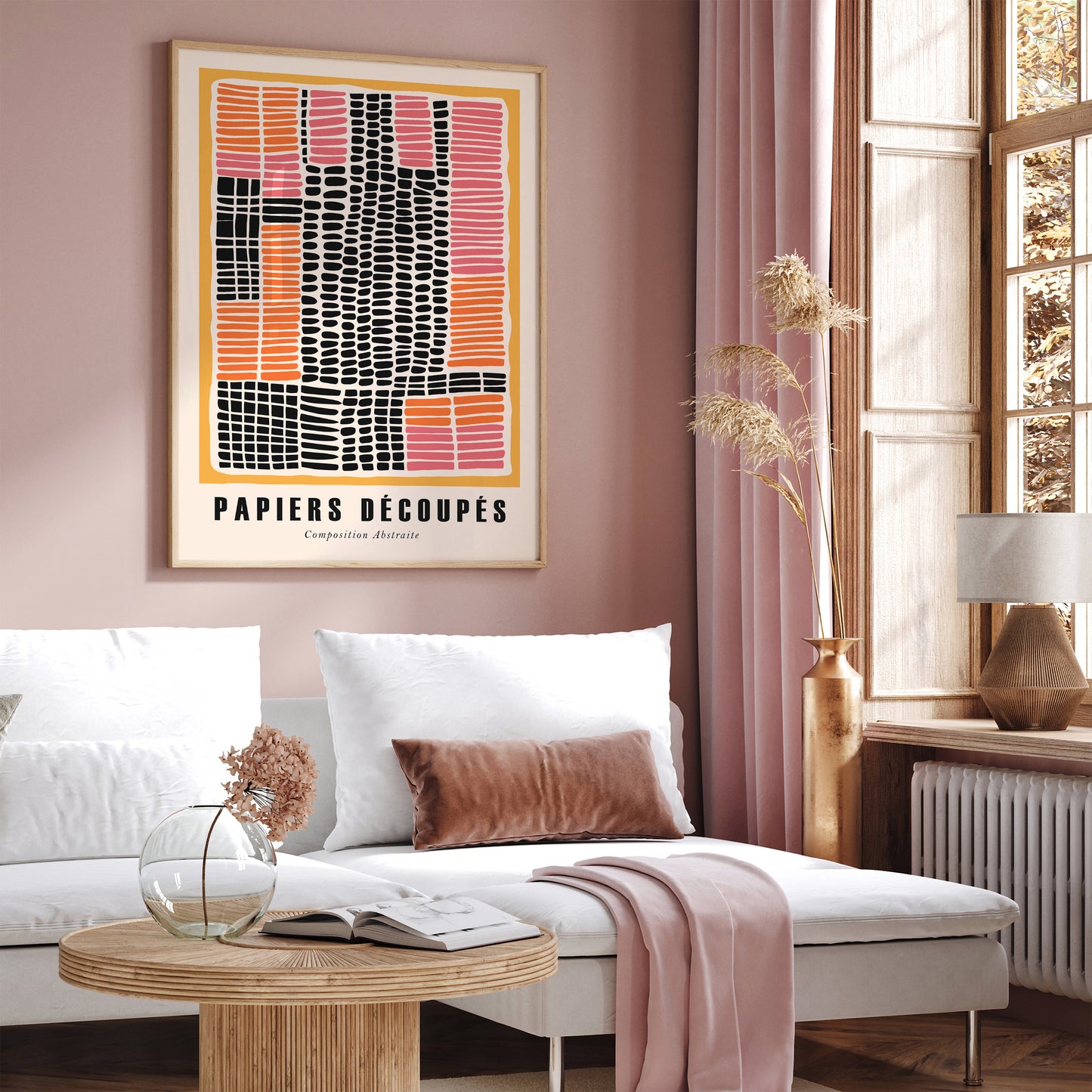 Retro Abstract Mid Century Cut Outs Poster