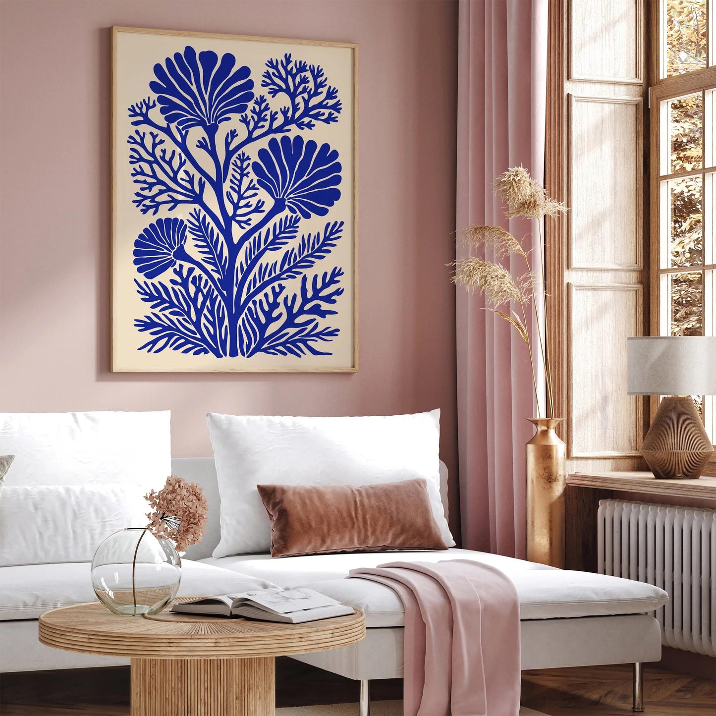 La Corail Blue & Indigo Art Print – Modern Wall Decor
