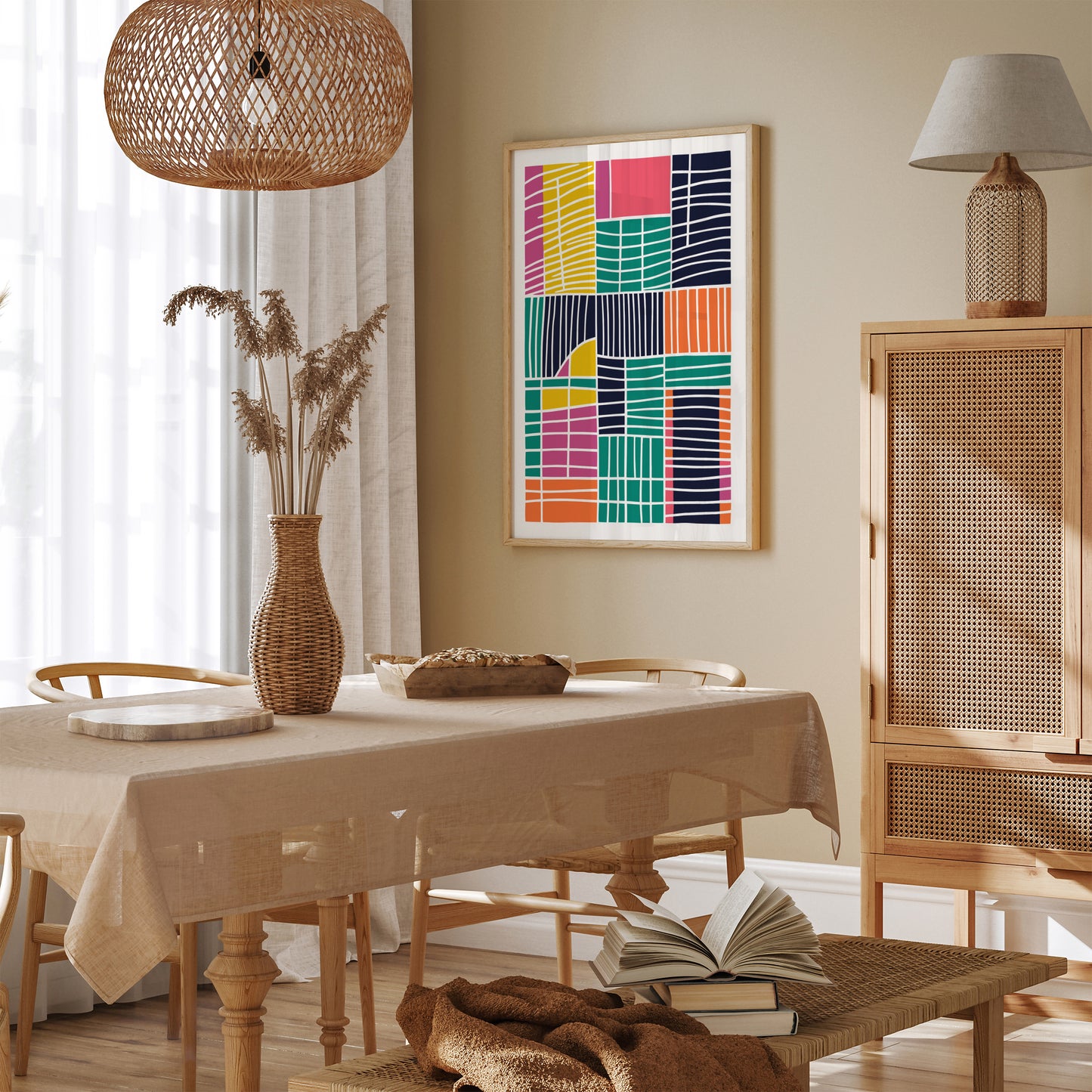 Colorful Cut Outs Geometric Print