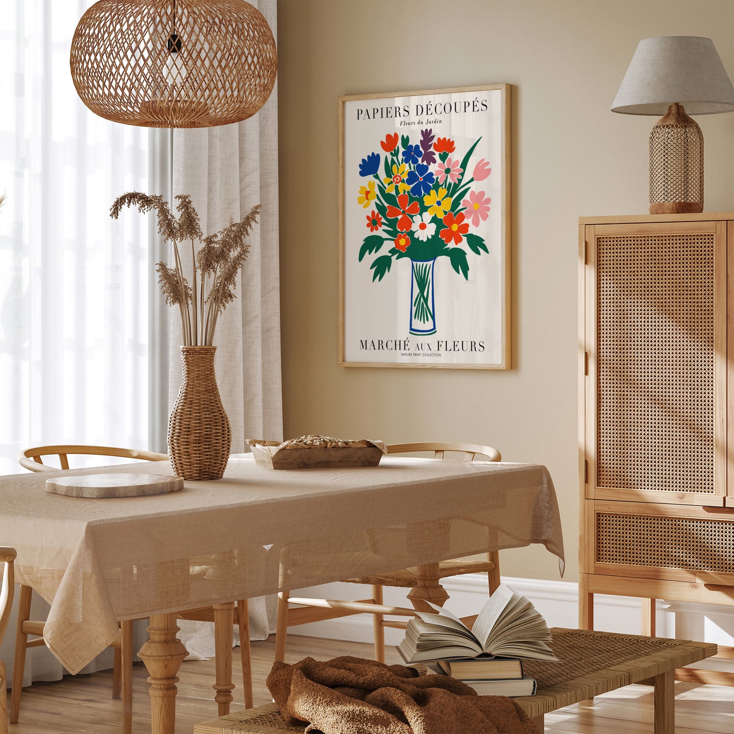 Elegant Flower Bouquet French Art Print