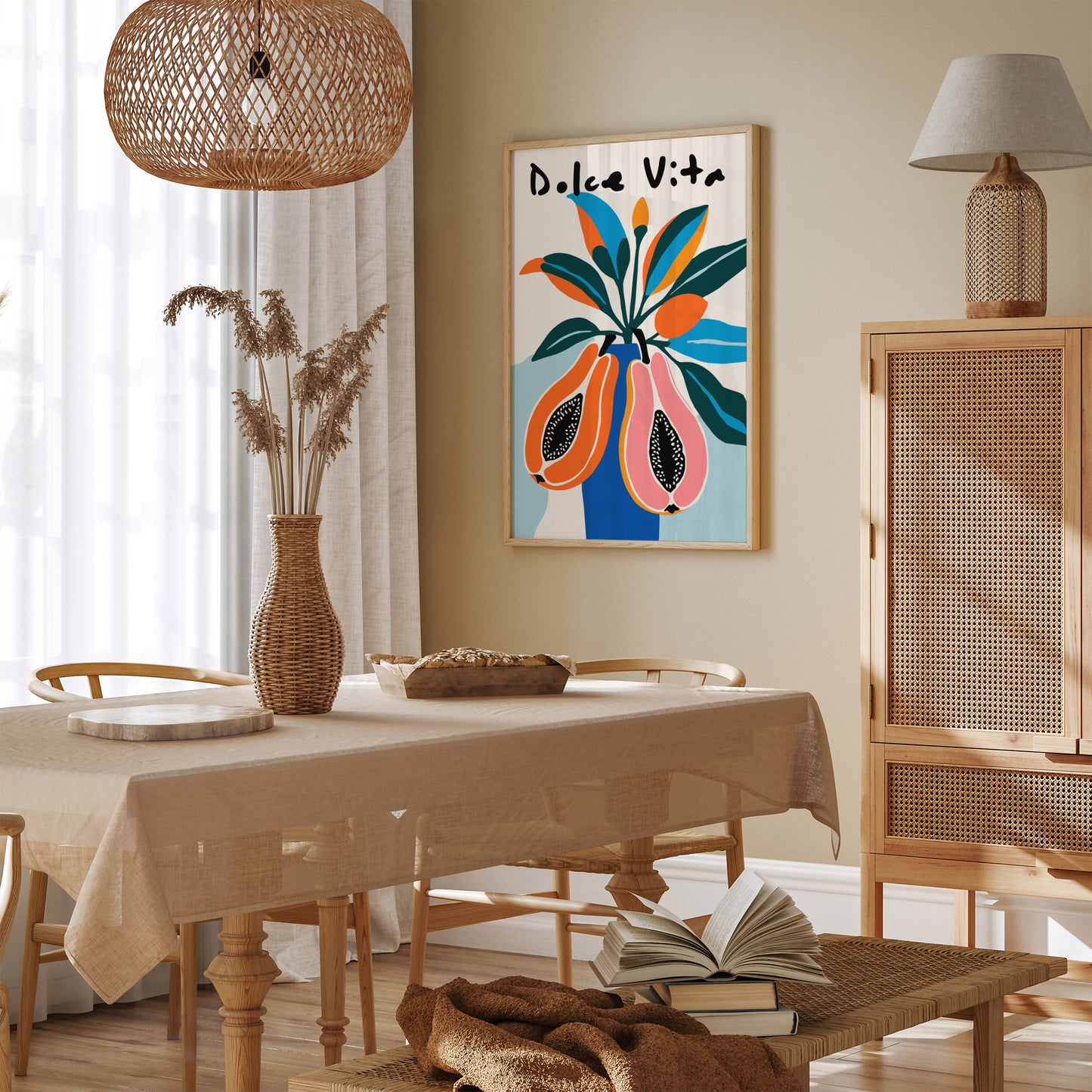Colorful Papayas Dolce Vita Poster