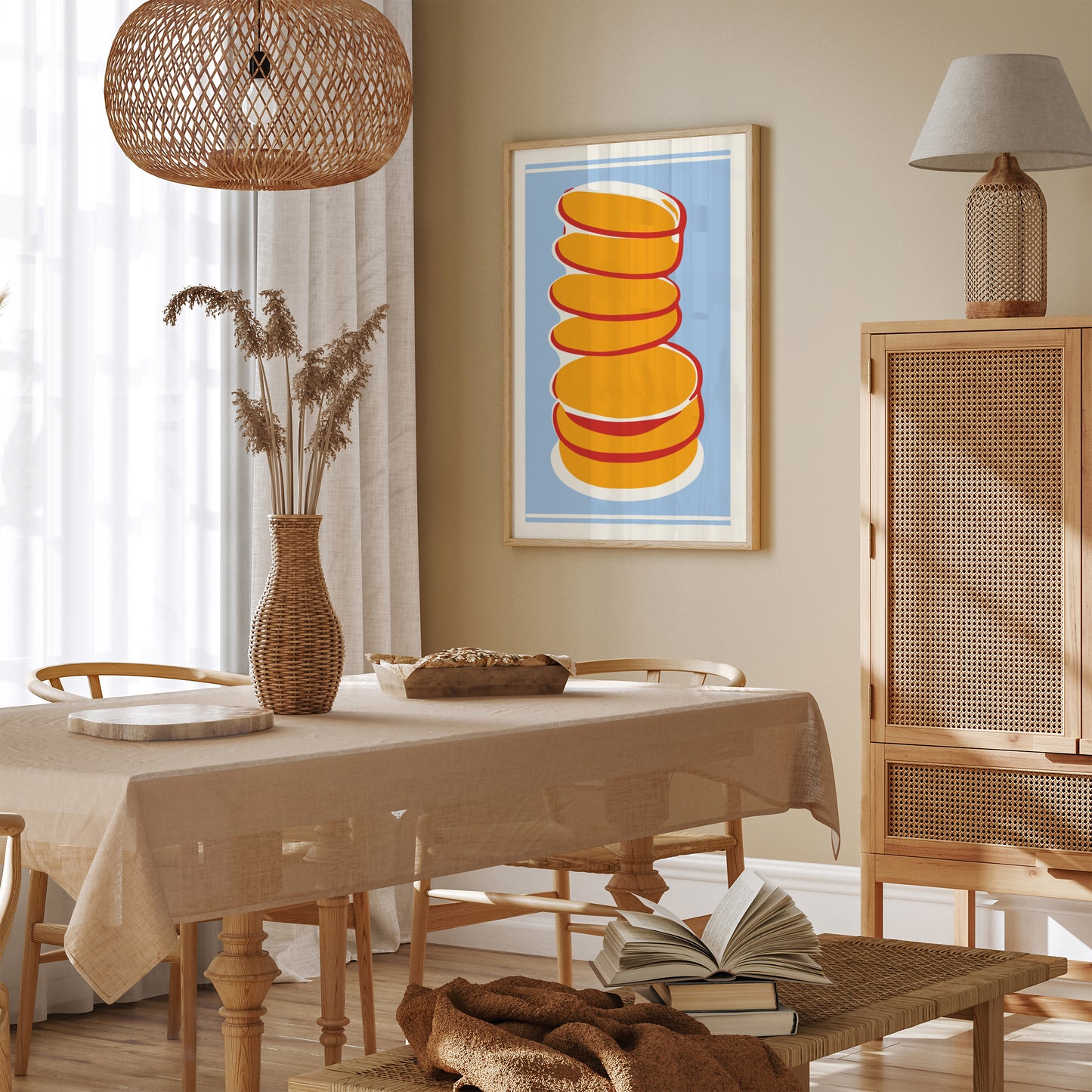 Minimal Pancakes Art Poster