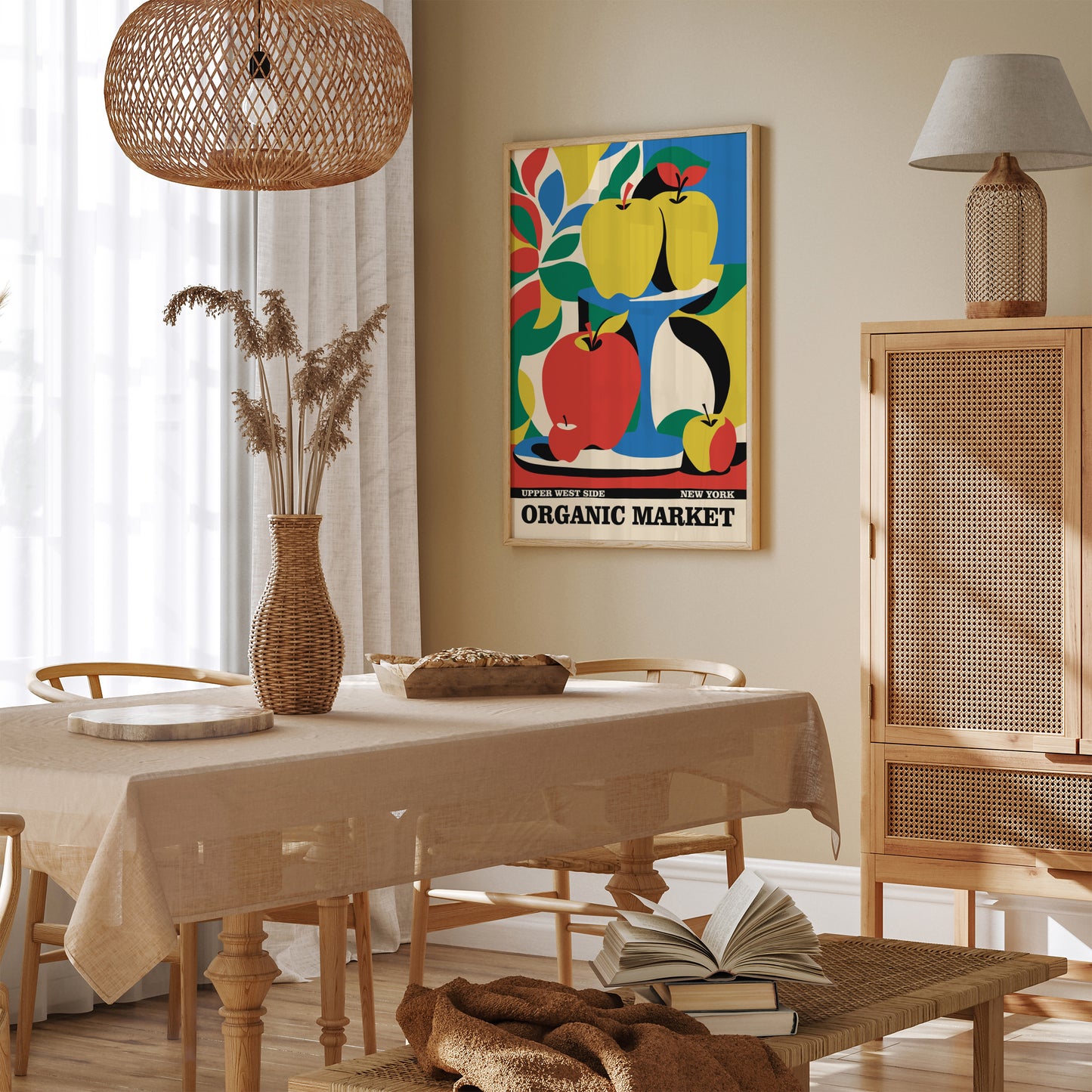 Organic Market NYC Colorful Apples Poster