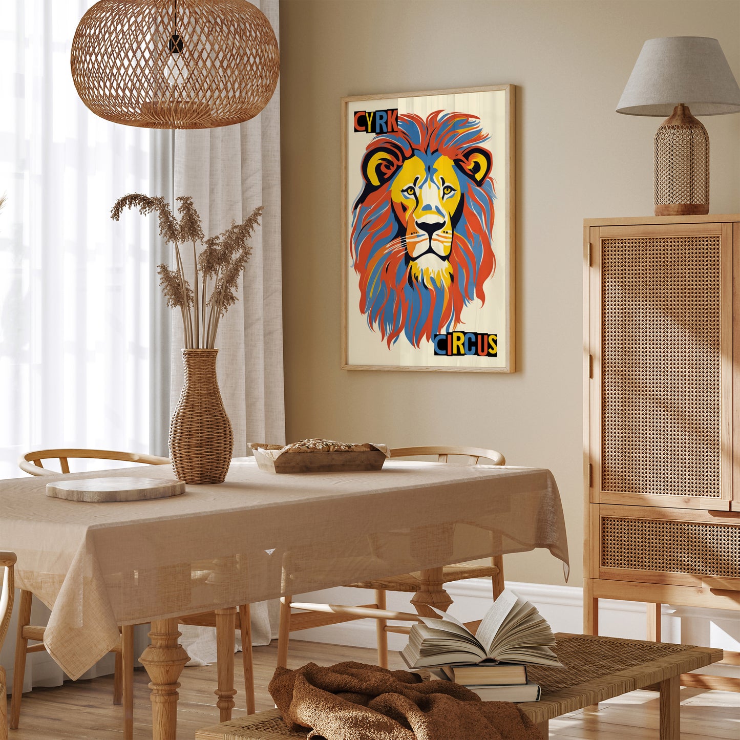 Polish Circus Vintage Lion Poster