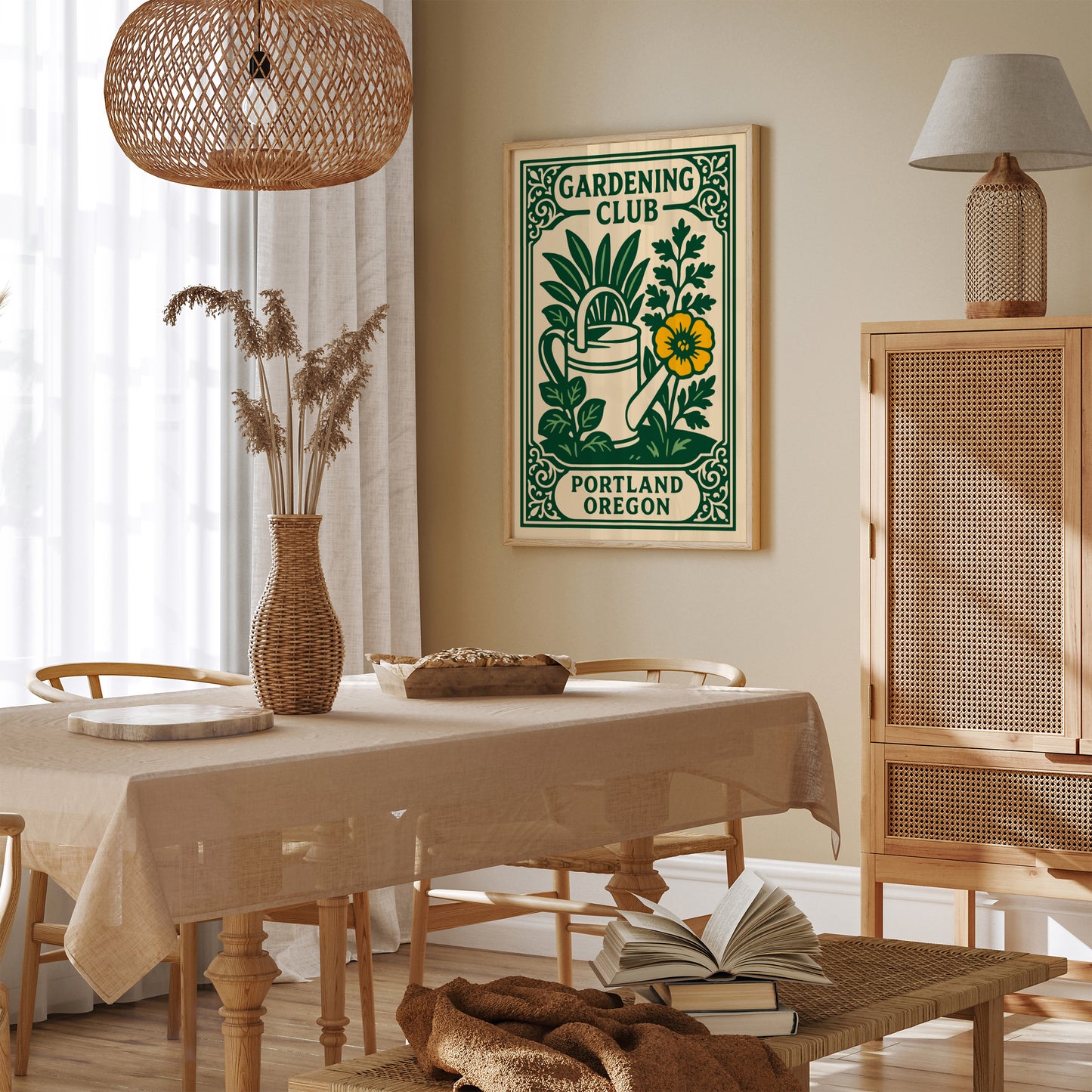 Portland Oregon Gardening Club Poster