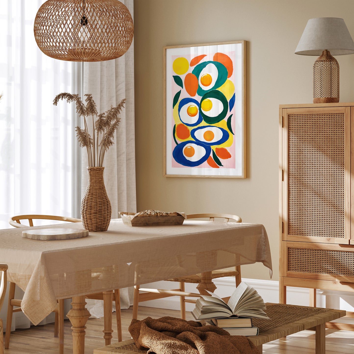 Easter Colorful Eggs Kitchen Art Print