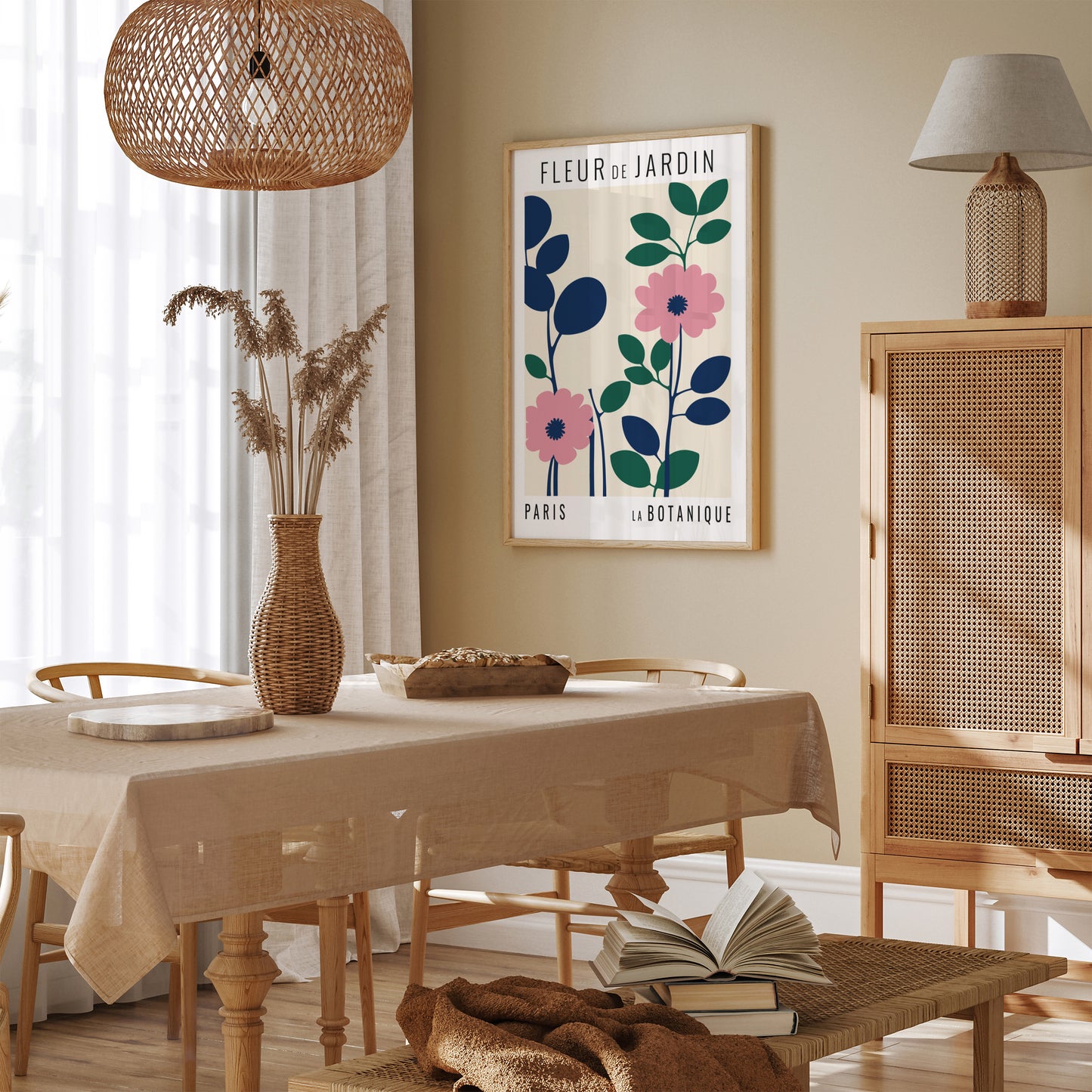 Modern French Market Flower Wall Art