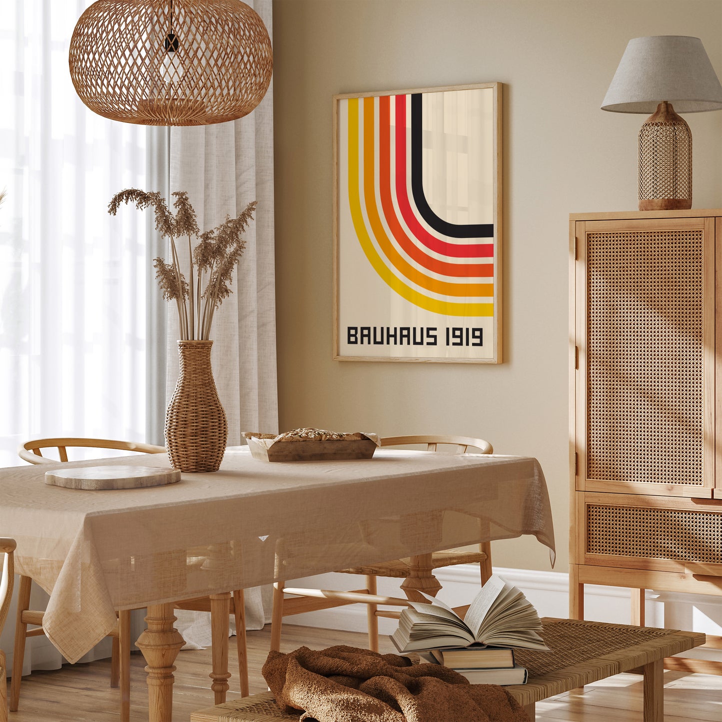 Retro Colorful Bauhaus 1919 Art Print