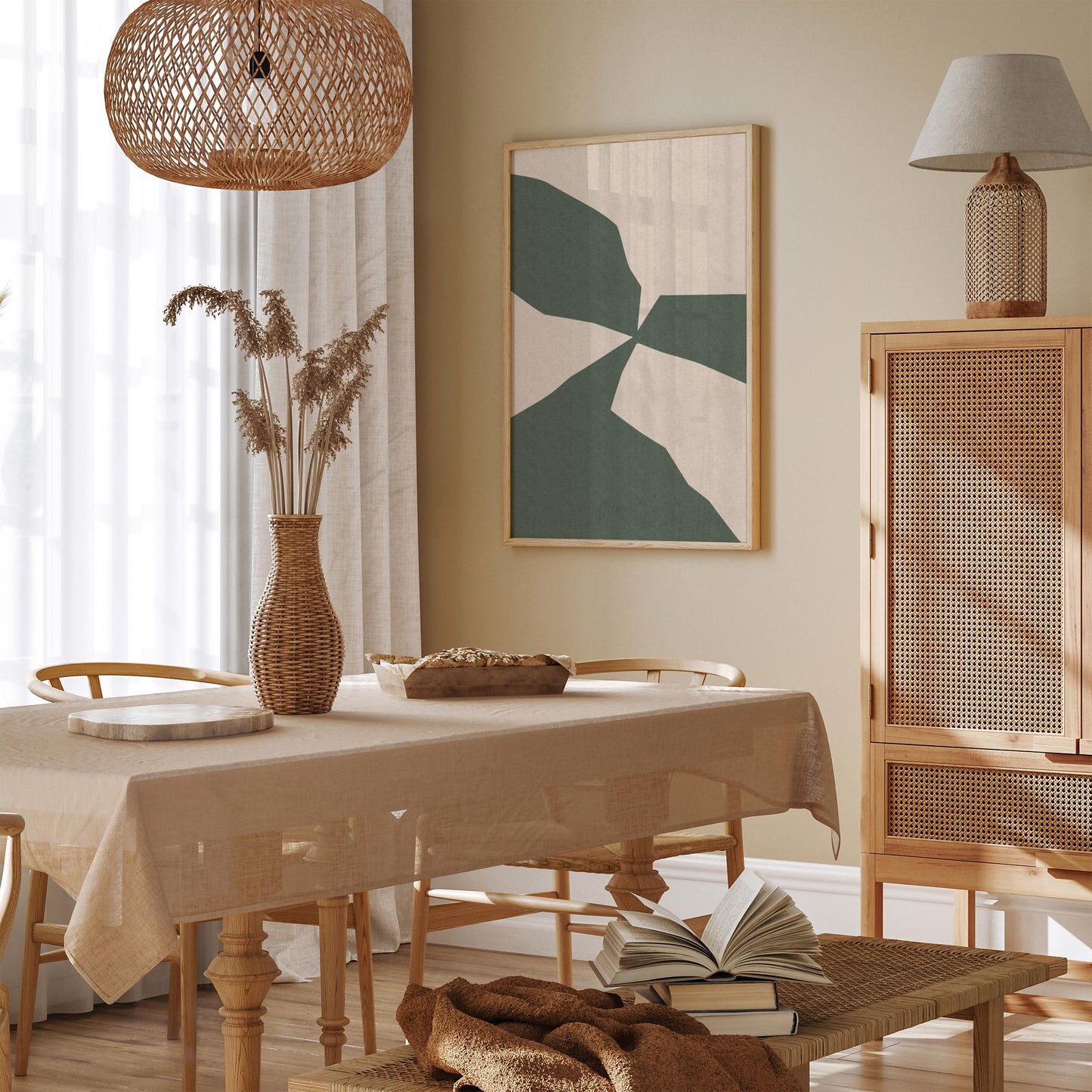 Green Abstract Shapes Poster